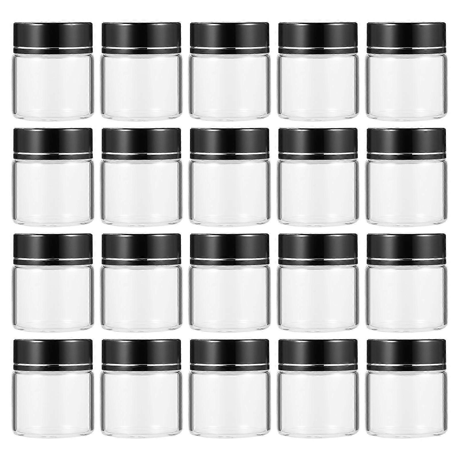 Glass Sample Bottles 20Pack Airtight Kitchen Seasoning Containers For Home Users 25ml Multi Color Round Storage