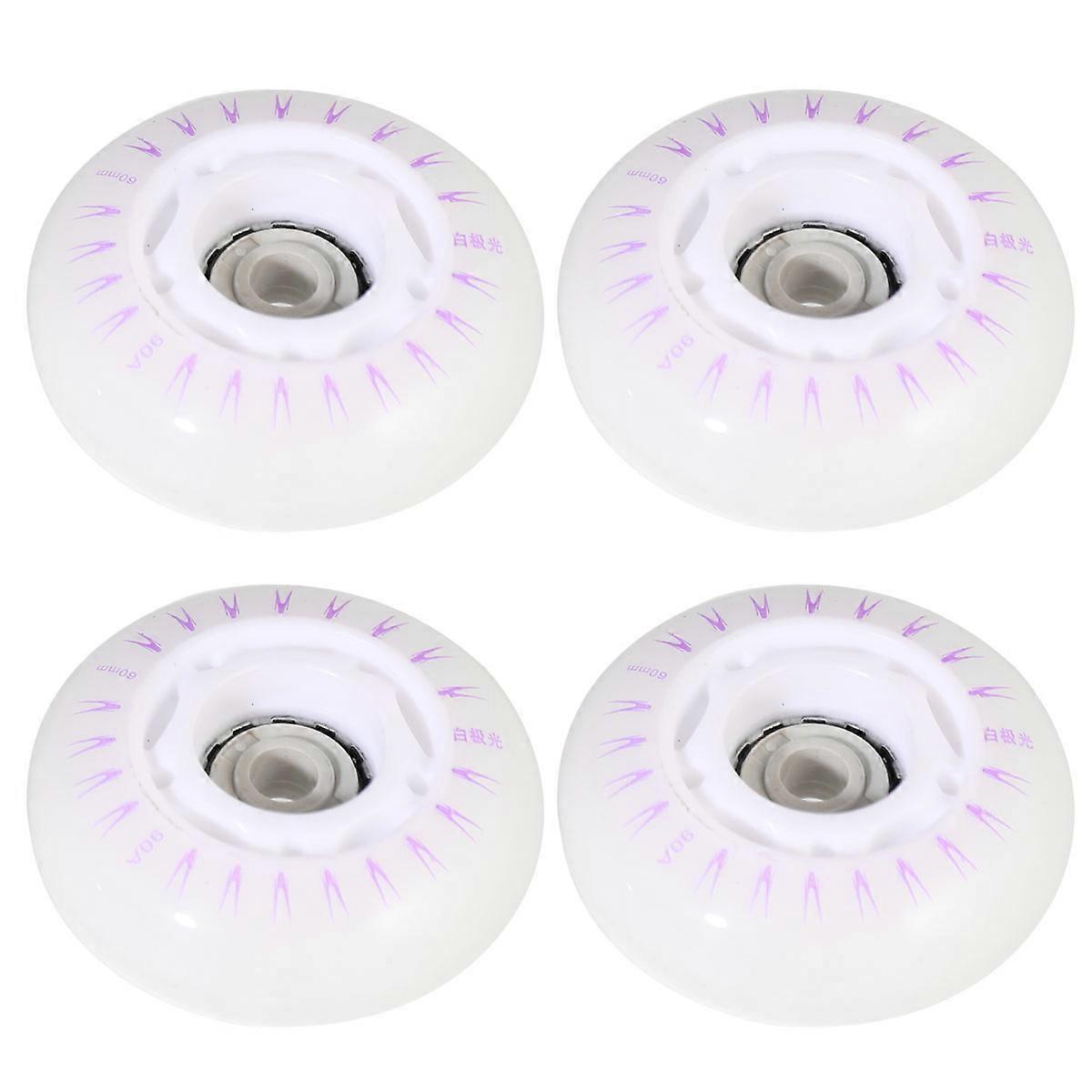 Decorative Skate Wheels 4Pcs Flashing Design 60Mm Wheels For Roller Skates Suitable For Skating Events