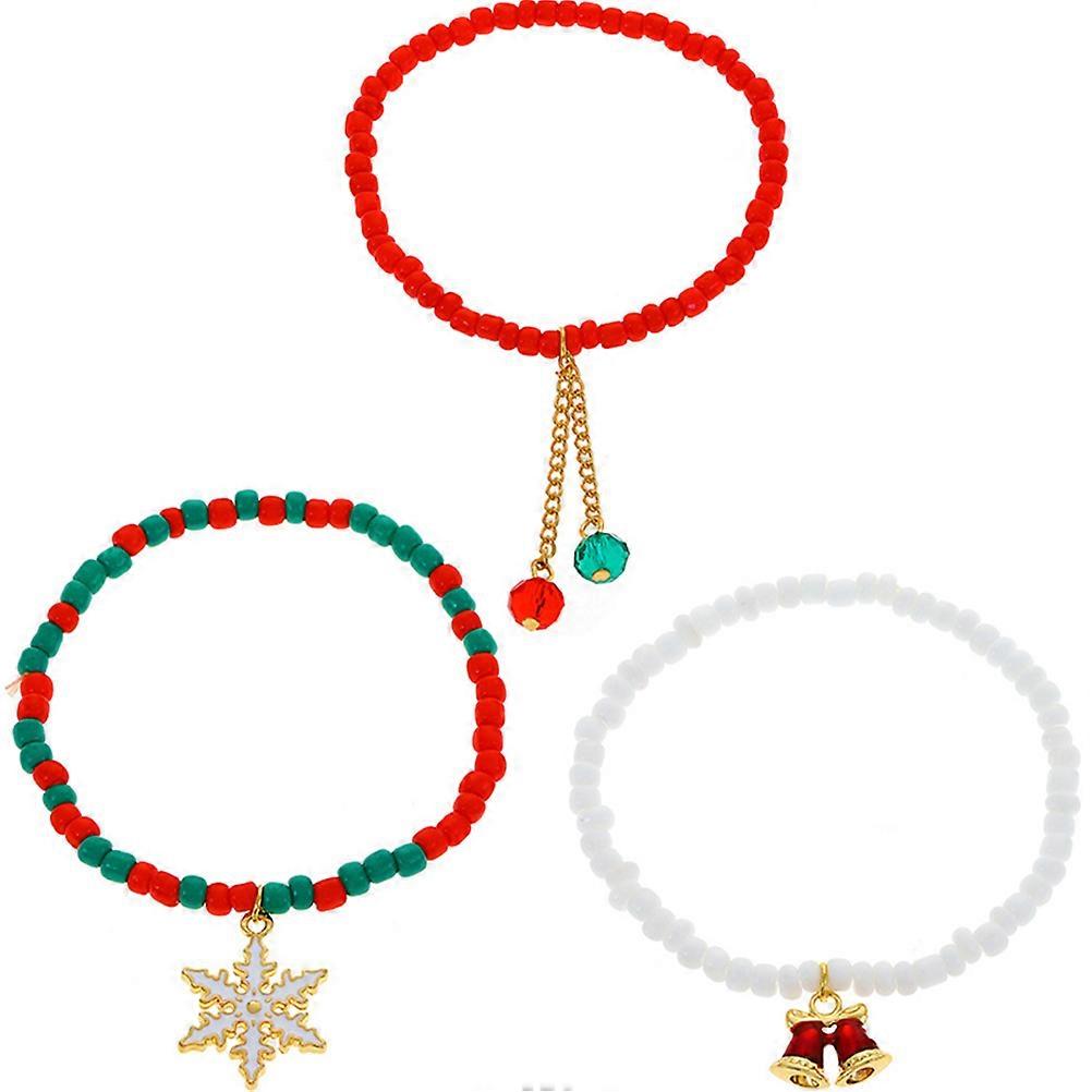 Here's a polished and engaging product description for your **3pcs Christmas Beaded Bracelets Set**:
πβ¨ **3 Pack Christmas Beaded Bracelets Set