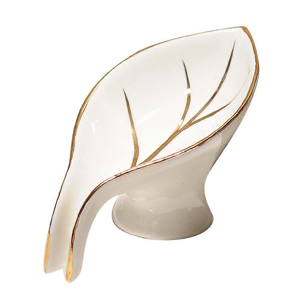 White Ceramic Soap Stand for Storage 1Pcs Soap Bracket