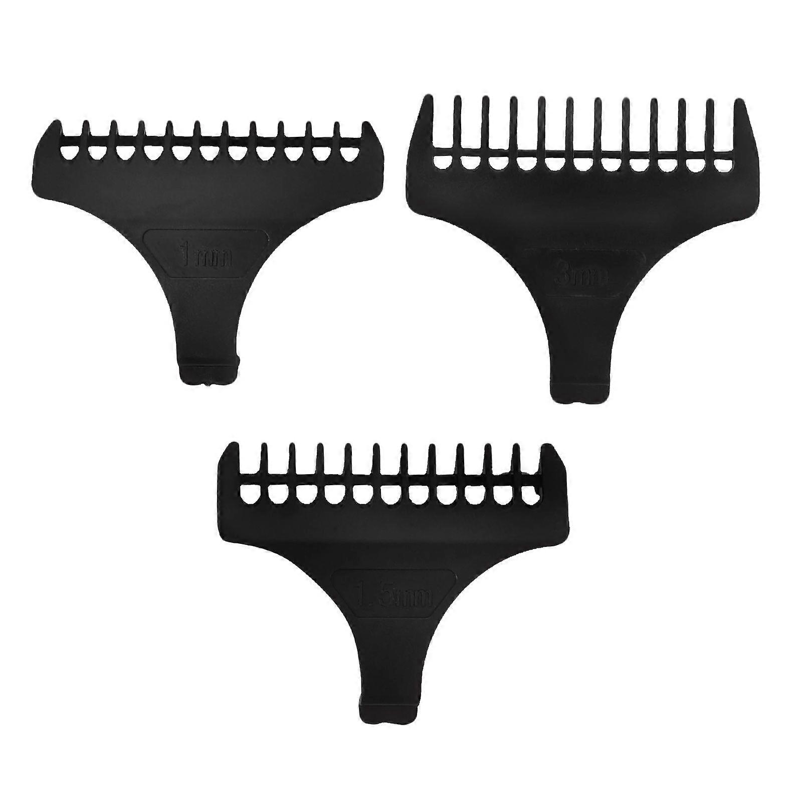 1 Set Comb Attachment 3mm 1.5mm 1mm For Hair Clipper Plastic Hair Clipper Limit Comb Guide