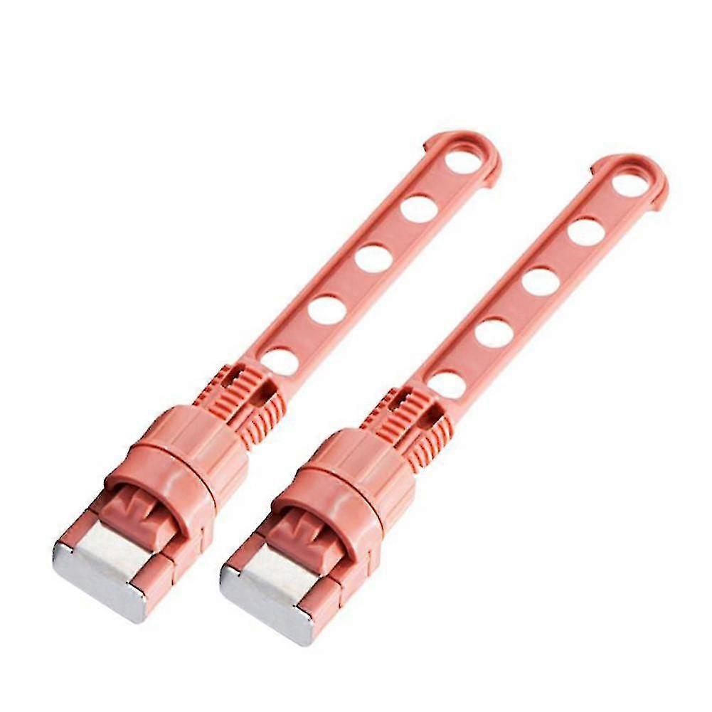 Compact Window Drying Rack - 5-Hole Foldable Design (Pink, 2pcs)