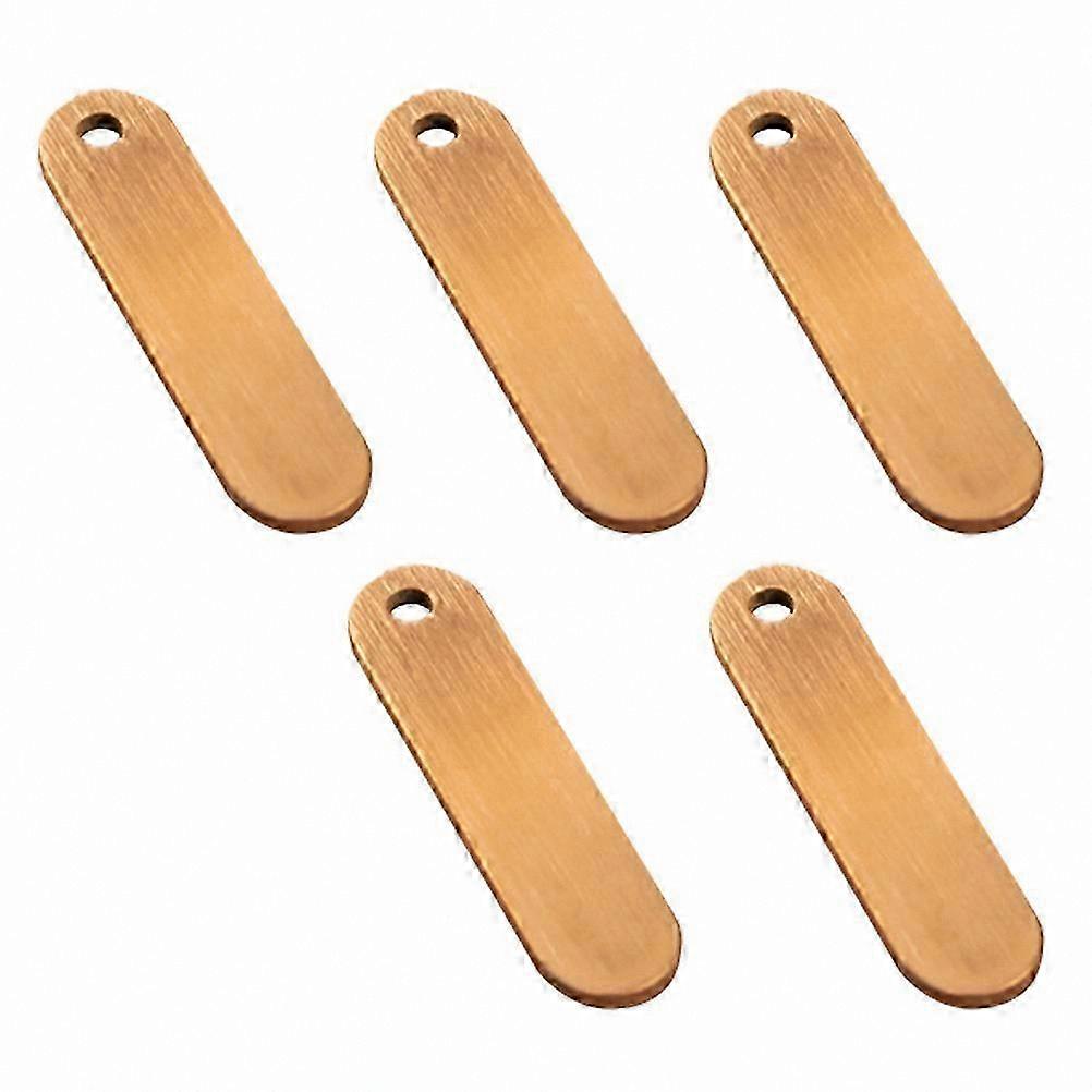 Set of 5 Copper Keychain Pendants for Car Parking Tags