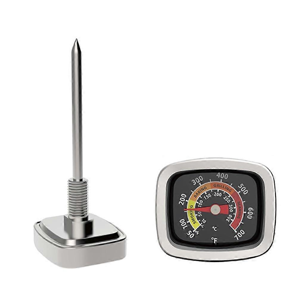 BBQ Charcoal Smoker Temperature Gauges Stainless Steel Meat Cooking Thermometer Pit BBQ Black 2-Inch Dial