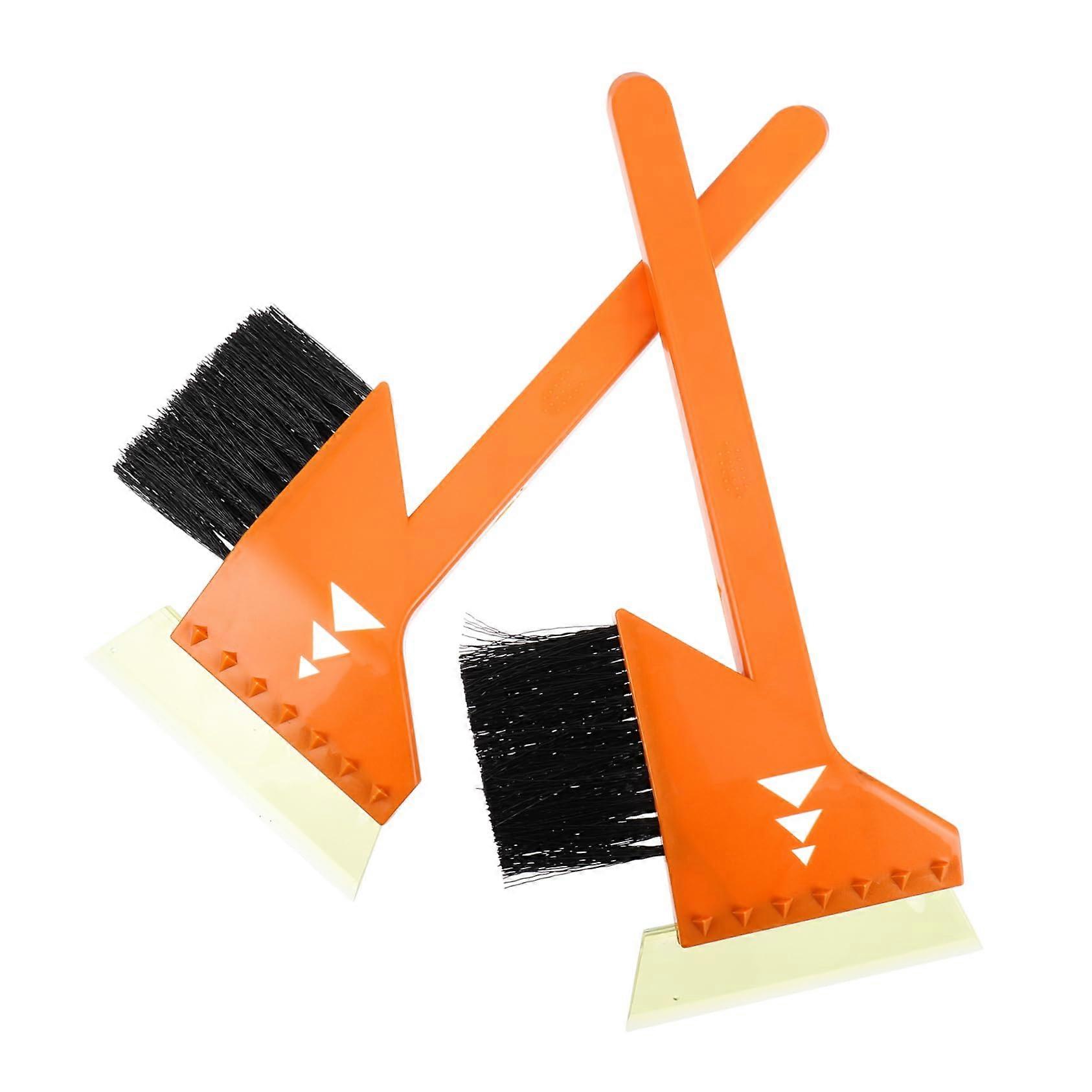2 pieces car snow brush and ice scraper windshield cleaning tool for snow removal, durable and practical for vehicle types.