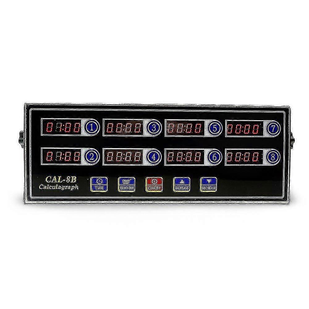 8 Channel Digital Kitchen Timer with Alarm - Commercial Stainless Steel Calculation Timer
