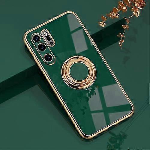 For Huawei P30 Pro 6D Plating Astronaut Ring Kickstand Phone Case
