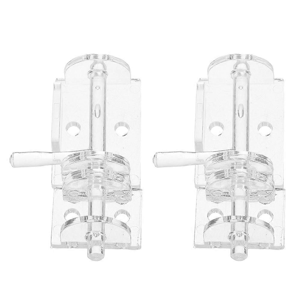 Clear Acrylic Adhesive Door Latch Lock – Durable Sliding Bolt for Gates, Cabinets & Pet Cages – Easy Installation, Secure Hasp for Home & Garden