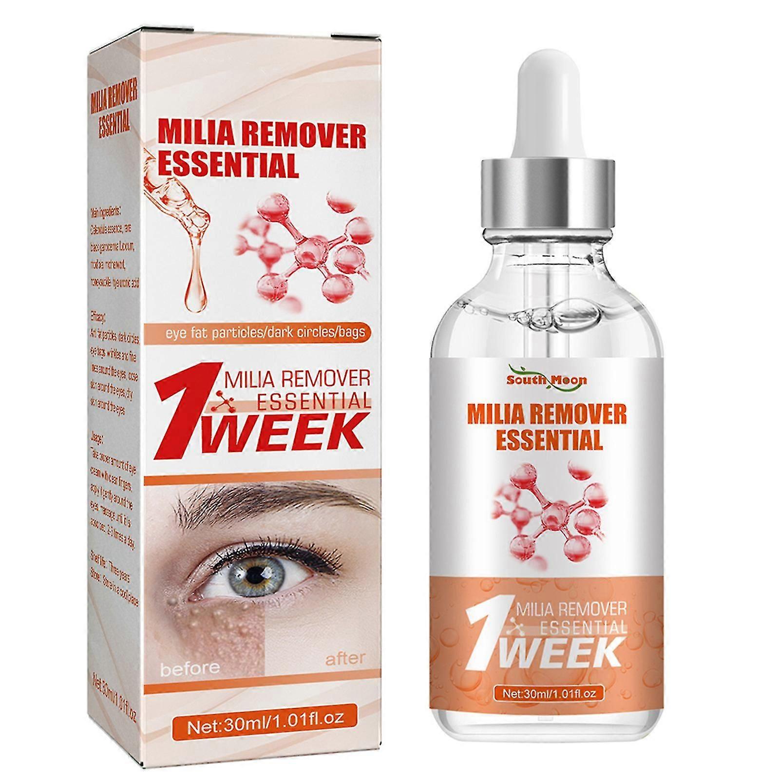 30mlミリアンリムーバーエッセンシャル脂肪粒子のくまを取り除き、浮腫のアイバッグを減らし、細い線を引き締めるリフティングアイセラムを退色させます