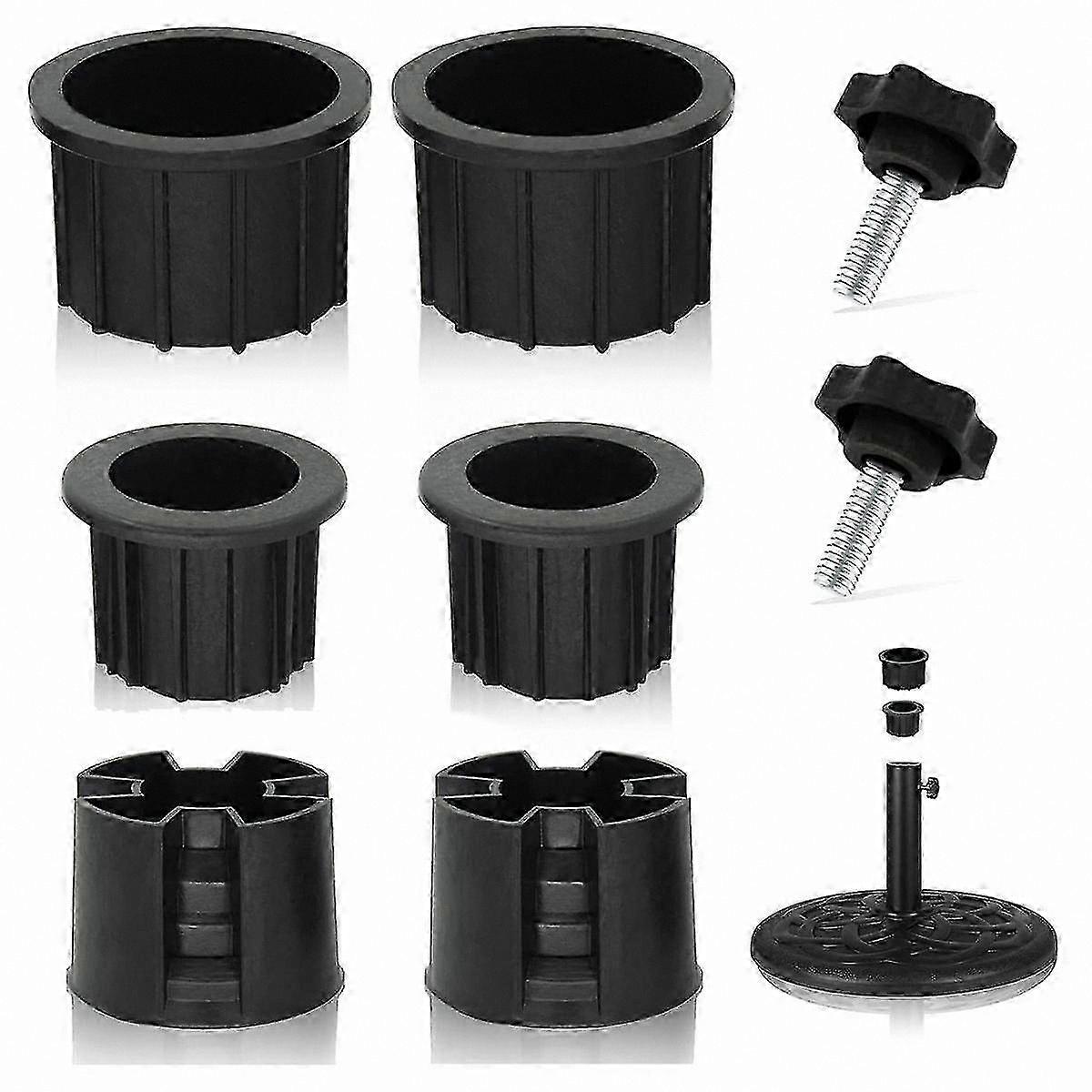 8-Piece Patio Umbrella Stand Replacement Kit with Base Hole Ring Plug Cover and Cap