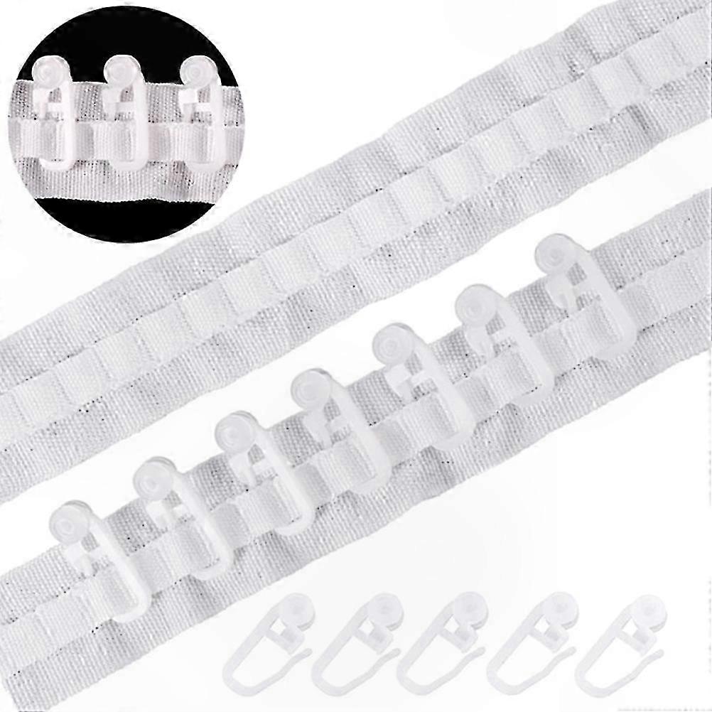 Adjustable Curtain Tape and Drawstring Kit for Pleated Header Attachments