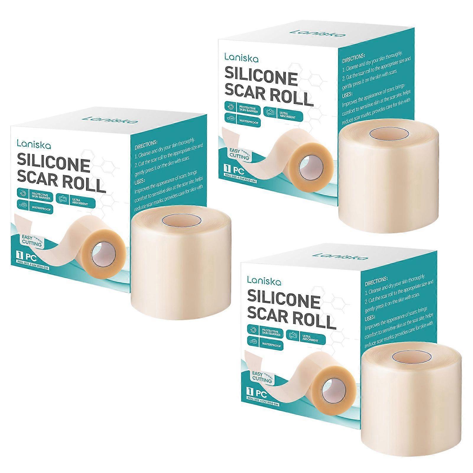 Silicone Scars Roll Advanced Hydrocolloid Patch Bandages with Self-Adhesive Reusable Breathable Scars Removal Strips for Women Men