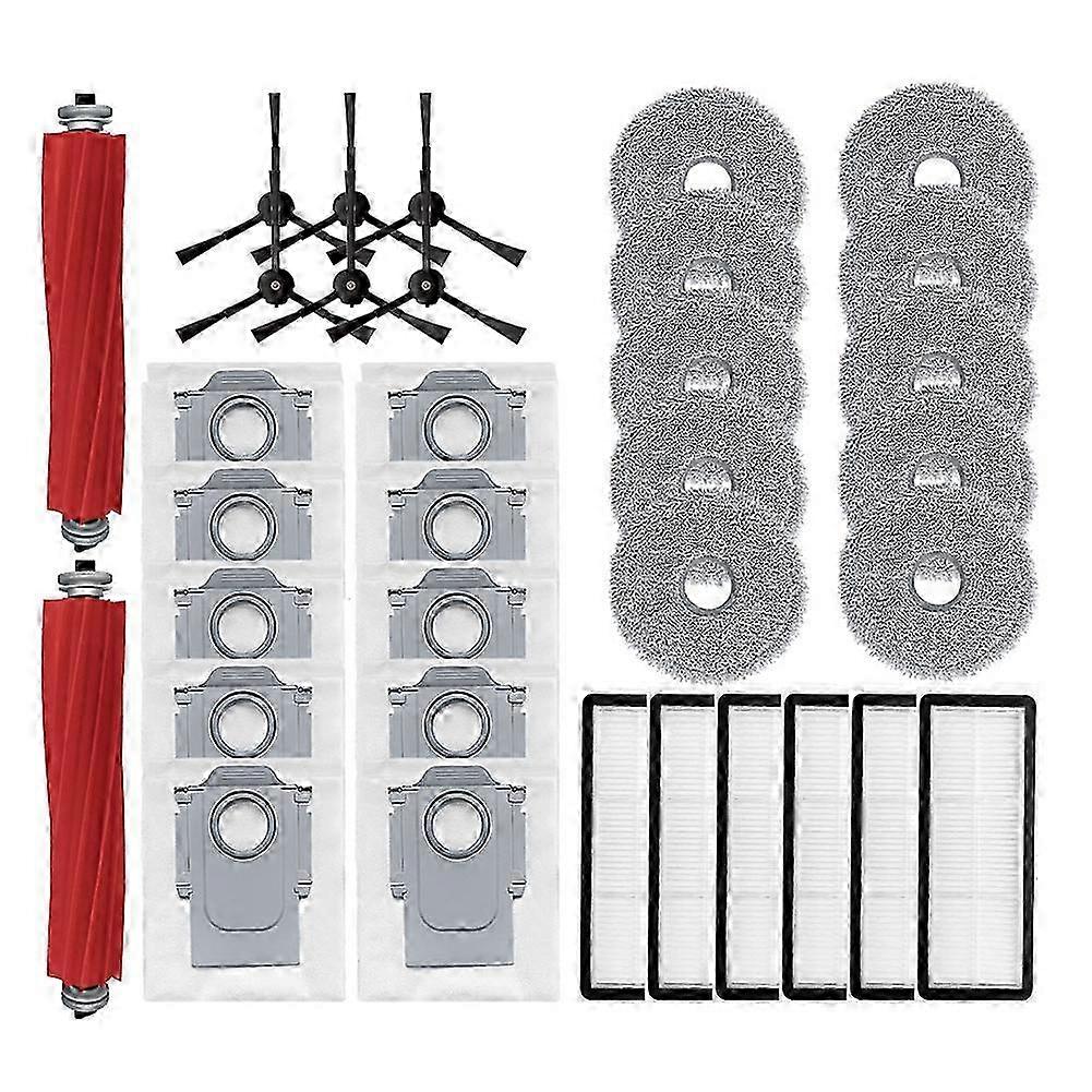 Side Brush Filter Mop Dust Bag Replacement for Qrevo Pro, Qrevo MaxV, Qrevo S, Qrevo Plus PA