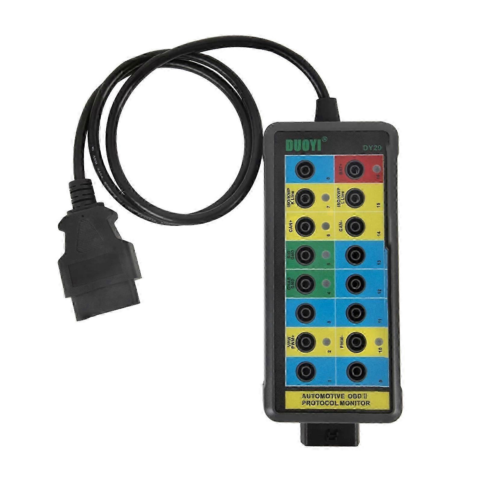 Diagnostic Protocol Detector Break Out Box OBDII Interface Monitor OBD2 Pinout Tester Detector Breakout Diagnostic Box