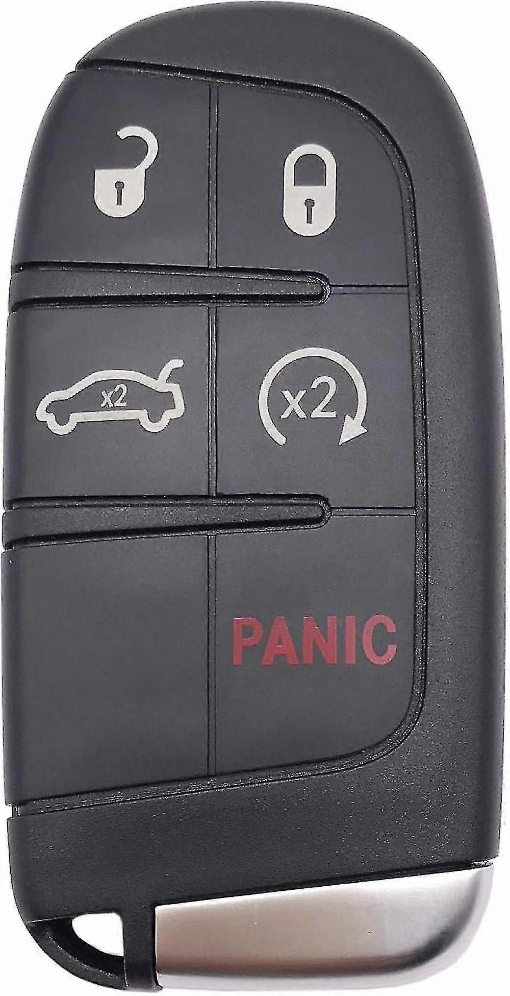 5-Button Keyless Entry Remote for Grand Cherokee, Challenger, Charger, 300, Dart, Durango, Journey - Compatible Smart Key Fob Replacement