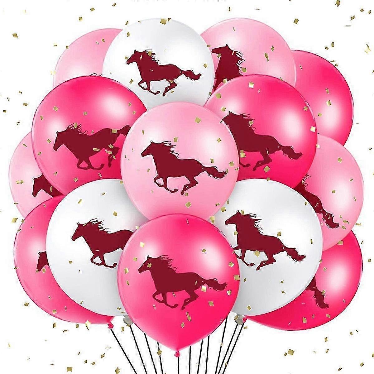 36個12インチ馬をテーマにしたバルーンセット+ 20mリボン--style7224