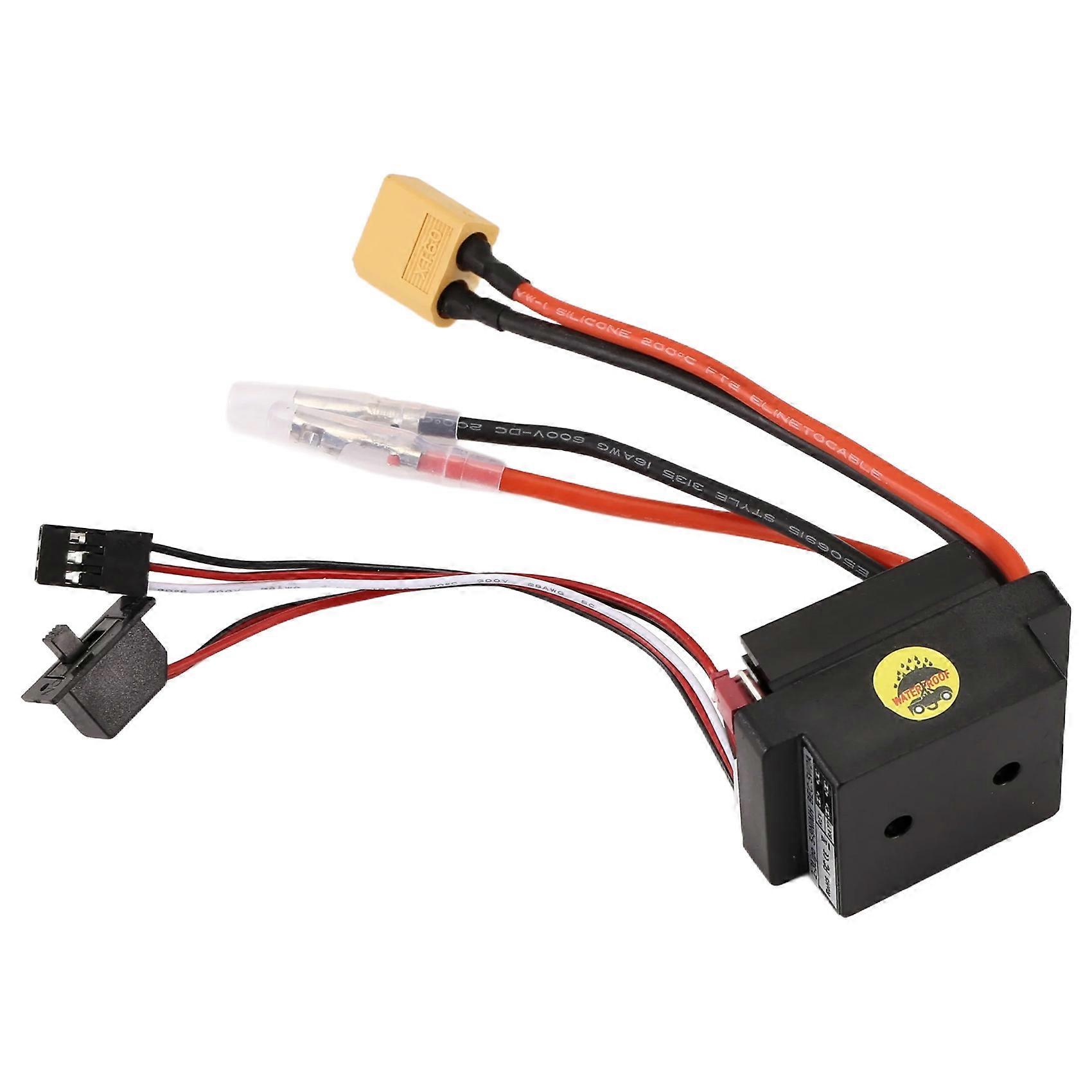 RC Hobby 60A ESC Brushed Motor Speed Controller with 2A BEC High Voltage 6-12V Brush ESC for RC Ship & RC Car ESC,A