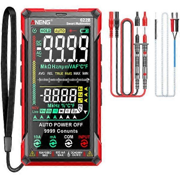 Digital Multimeter Smart Touch Automatic Beach 9999 Rechargeable Anti-Slug Charges Accounts OHM AMP Voltmeter.