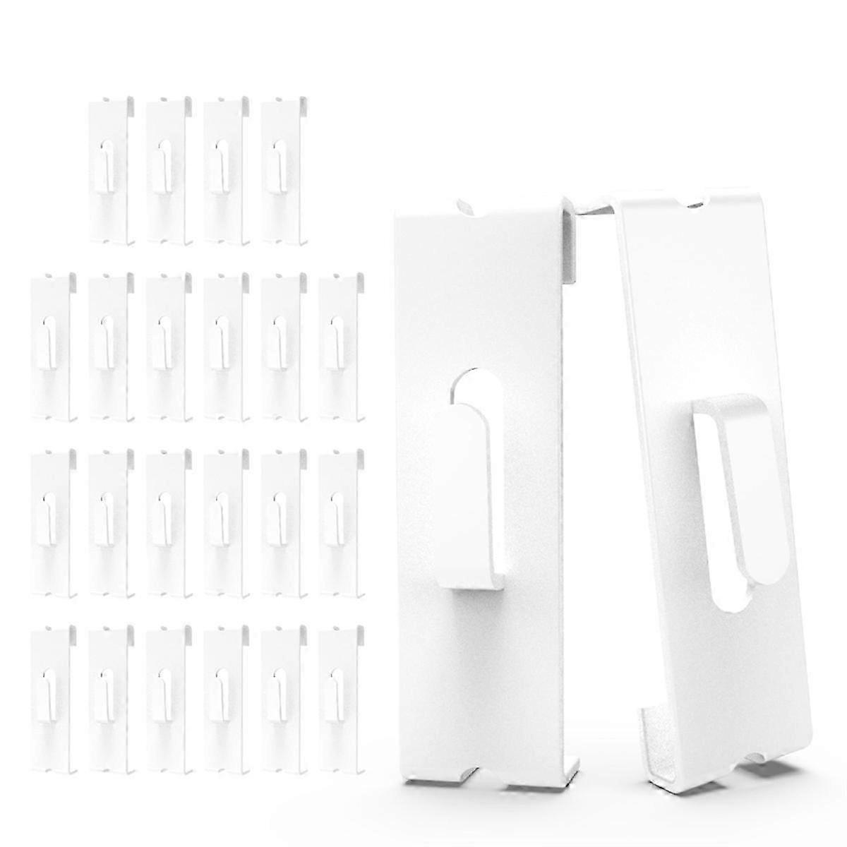 24Pcs Gridwall Hooks Hangers,Grid Panel Hooks Grid Wall Hook White