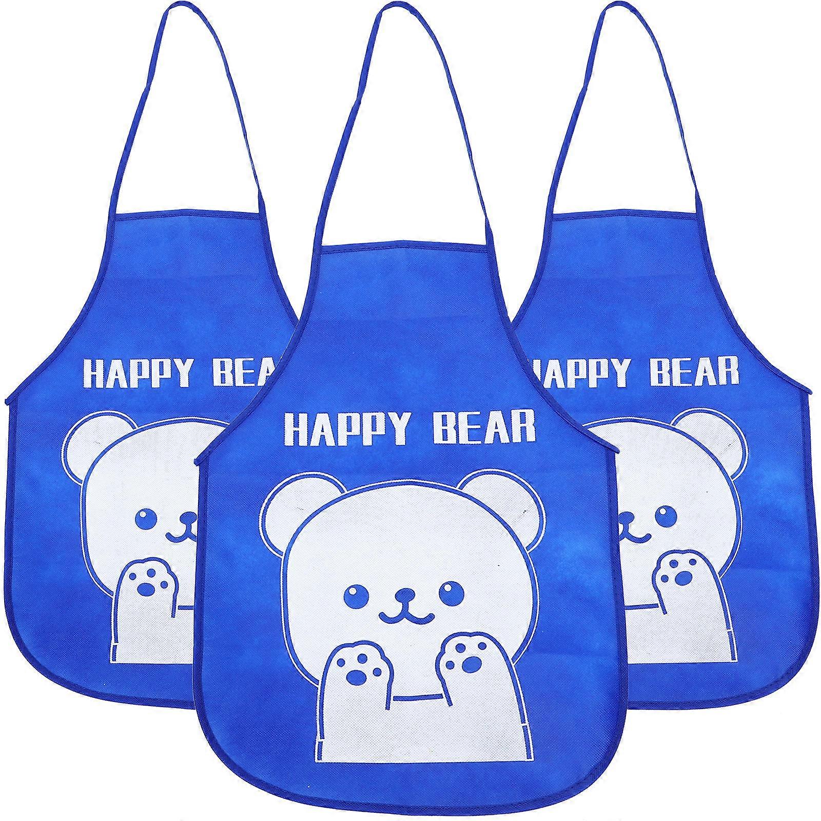 Kids Apron Set Of 3 Suitable For Role Play Cooking Protection Designed For Children With Easy Adjustable Straps