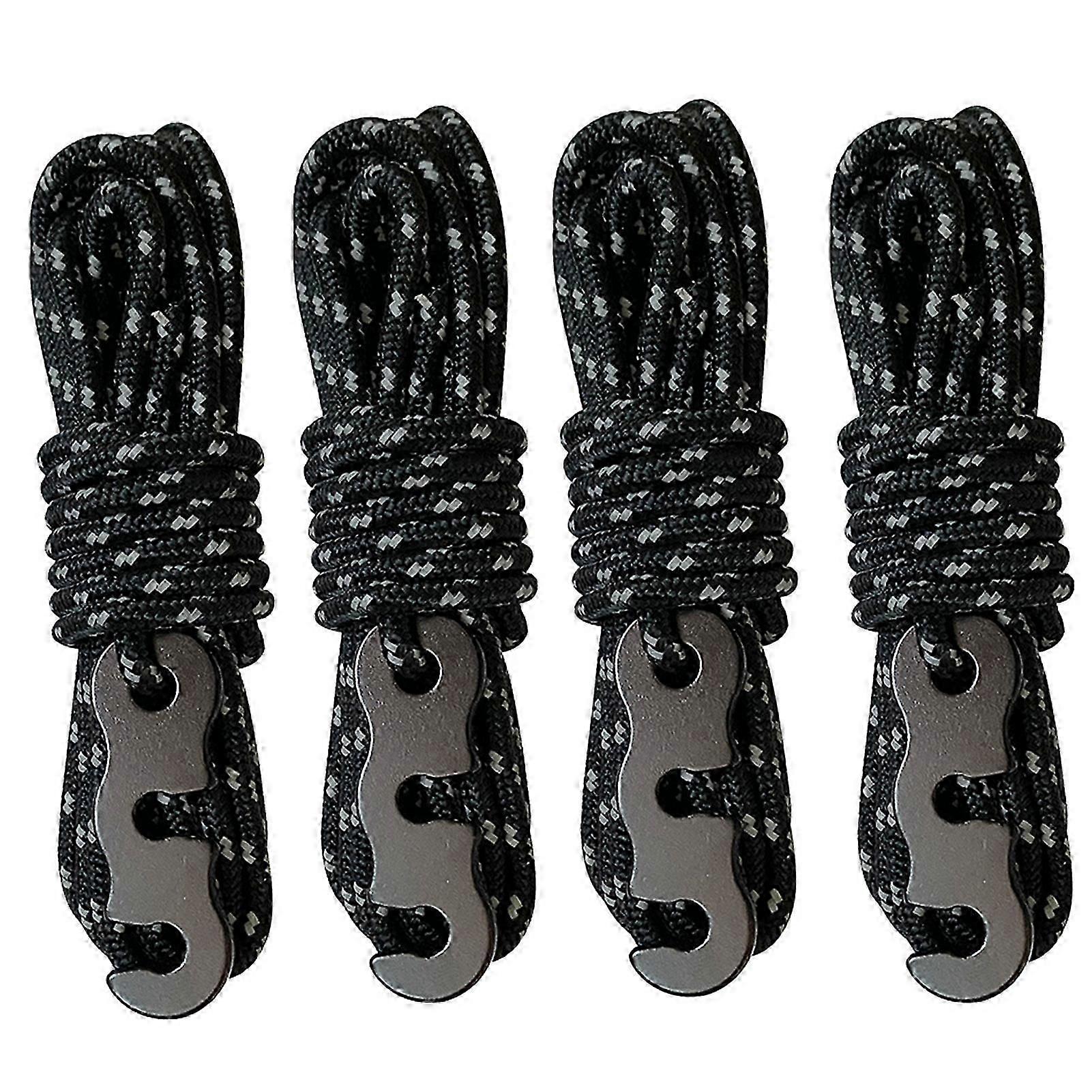 4pcs engrossar corda de vento resistente corda de barraca reflexiva para camping
