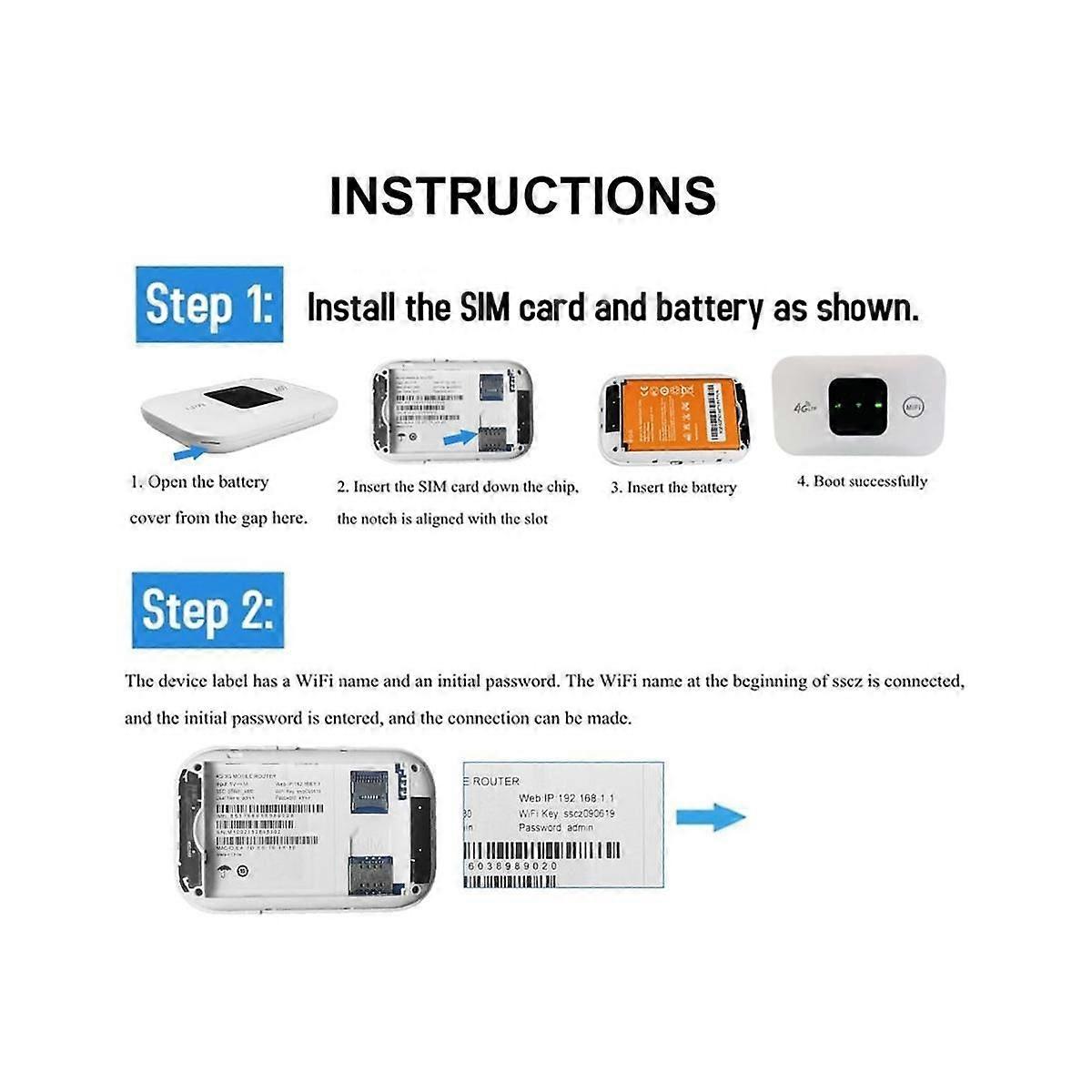 4G WiFi Router MiFi 150Mbps WiFi Modem Auto Mobile WiFi Wireless Spot Unterstützung von 10 Benutzern mit Sim C