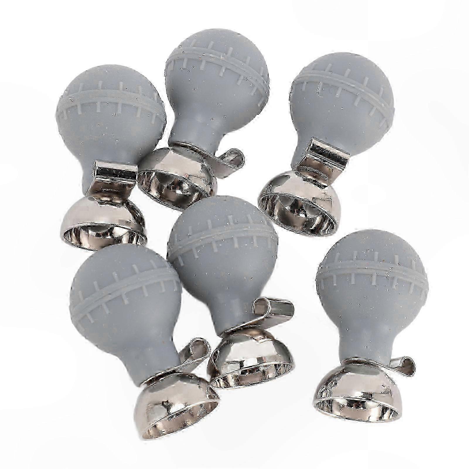 Dual Hole Suction Cup ECG Electrodes, 6-Pack for Accurate Heart Monitoring Signal Capture