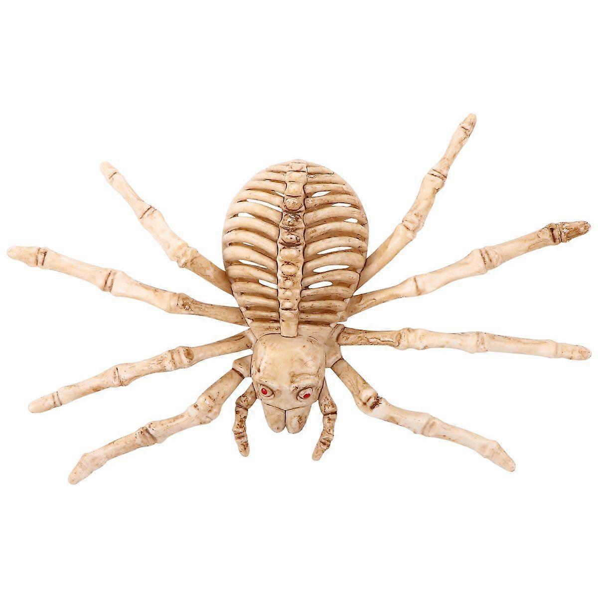 1pc Skeleton Spider Bone Scary Skeleton Decor Skeleton Bone Spider (Beige)