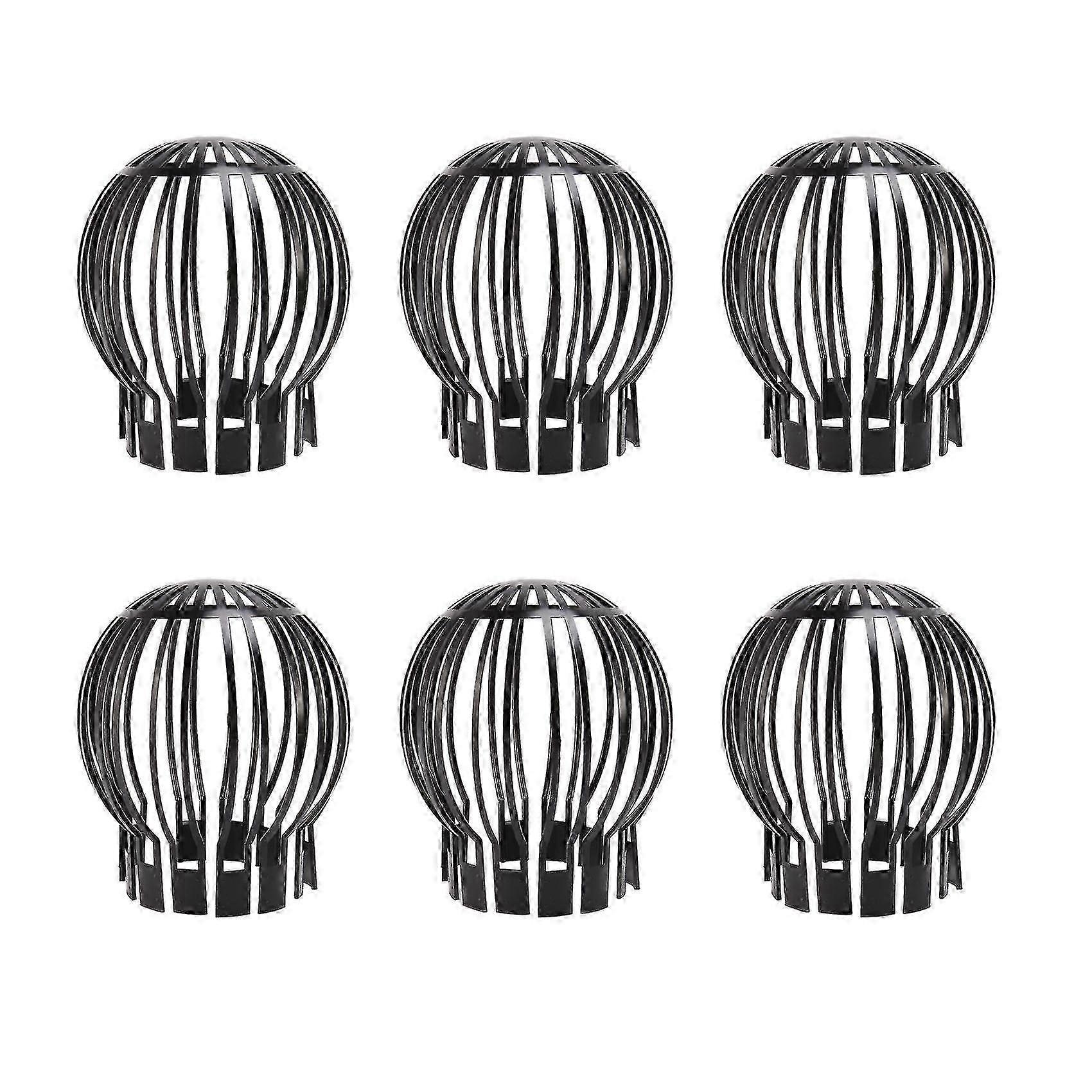 6pcs Gutter Guard Downspouts Filter Strainer Preventing Leaf Debris Branches Roof Moss From Clogging