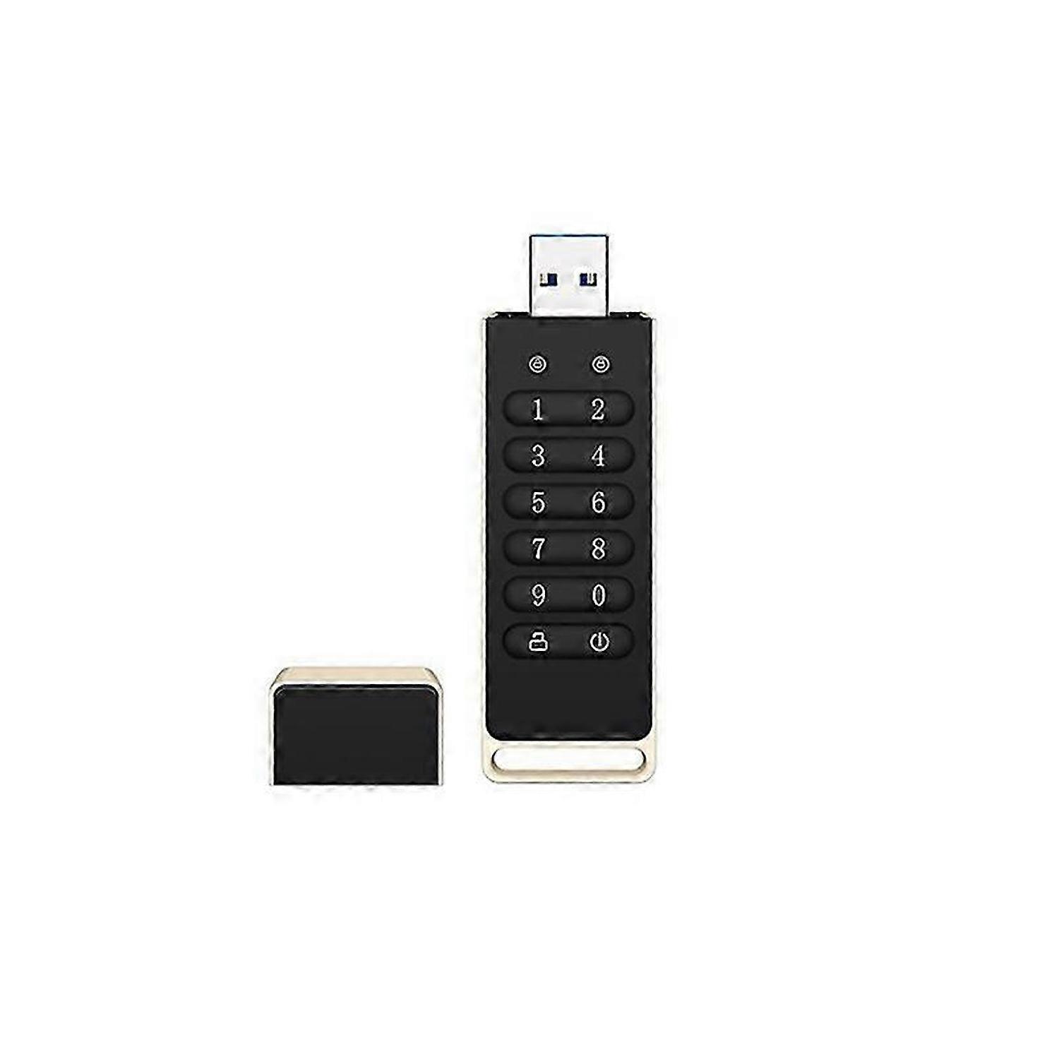 256GB Encrypted USB Flash Drive Hardware Password Memory Stick Black