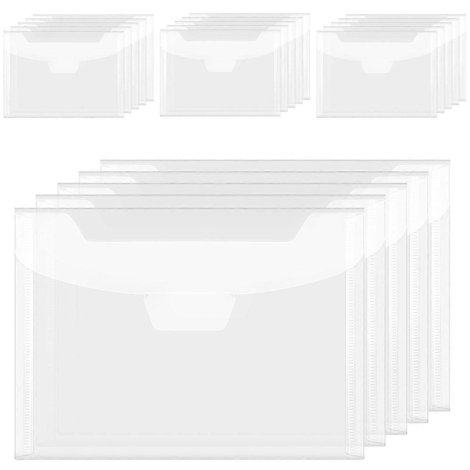 20 Pcs Clear Stamp and Die Storage Bag Resealable Storage Pocket