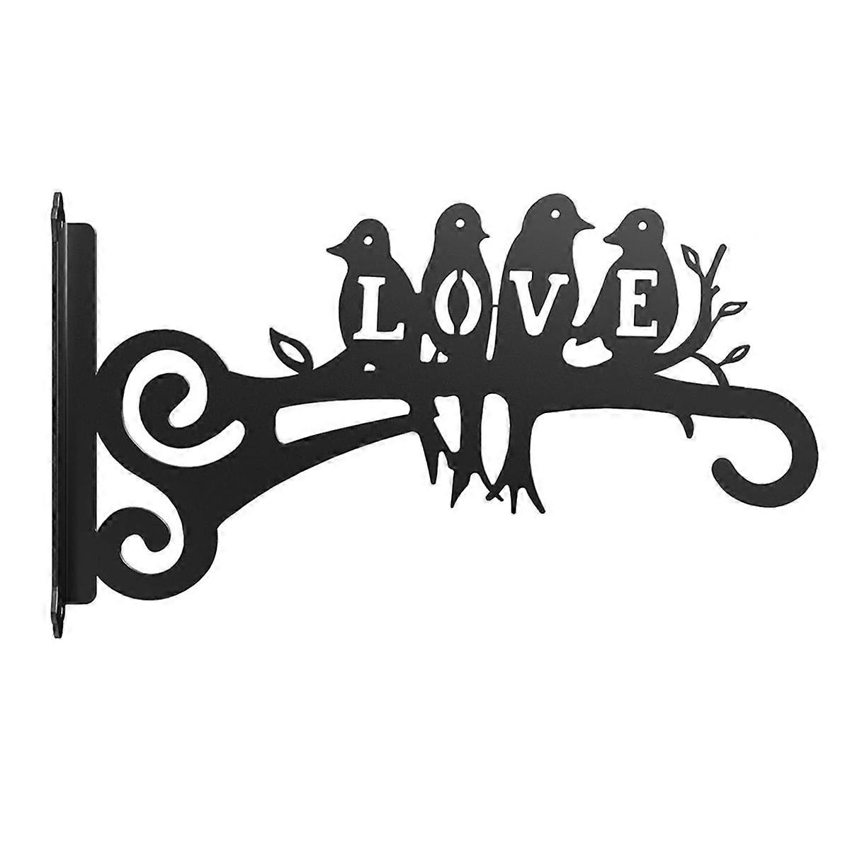 Aesthetic Plant Hangers Outdoor and Indoor - 10 Inch Metal Hanging Plant Bracket with Beautiful Bird Pattern 1Pcs