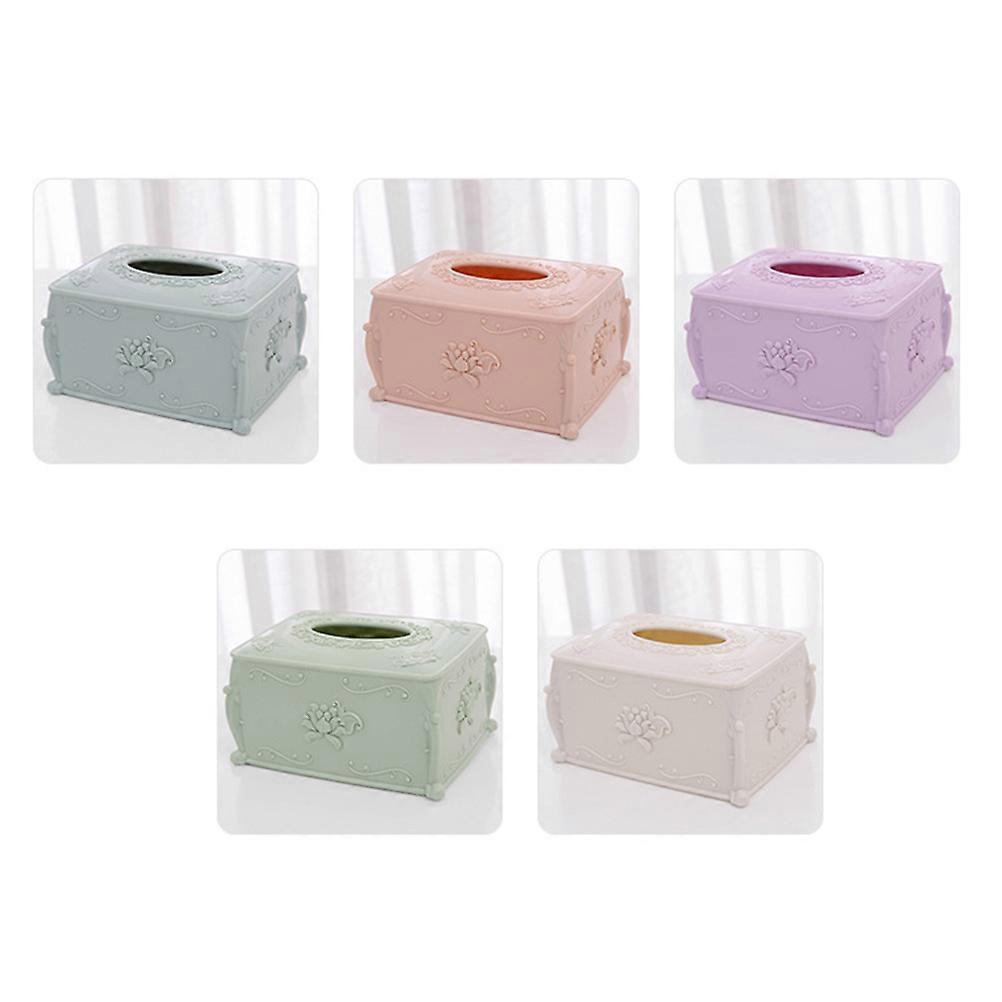Napkins Organizer Plastic Tissue Box for Holding Tissue Green
