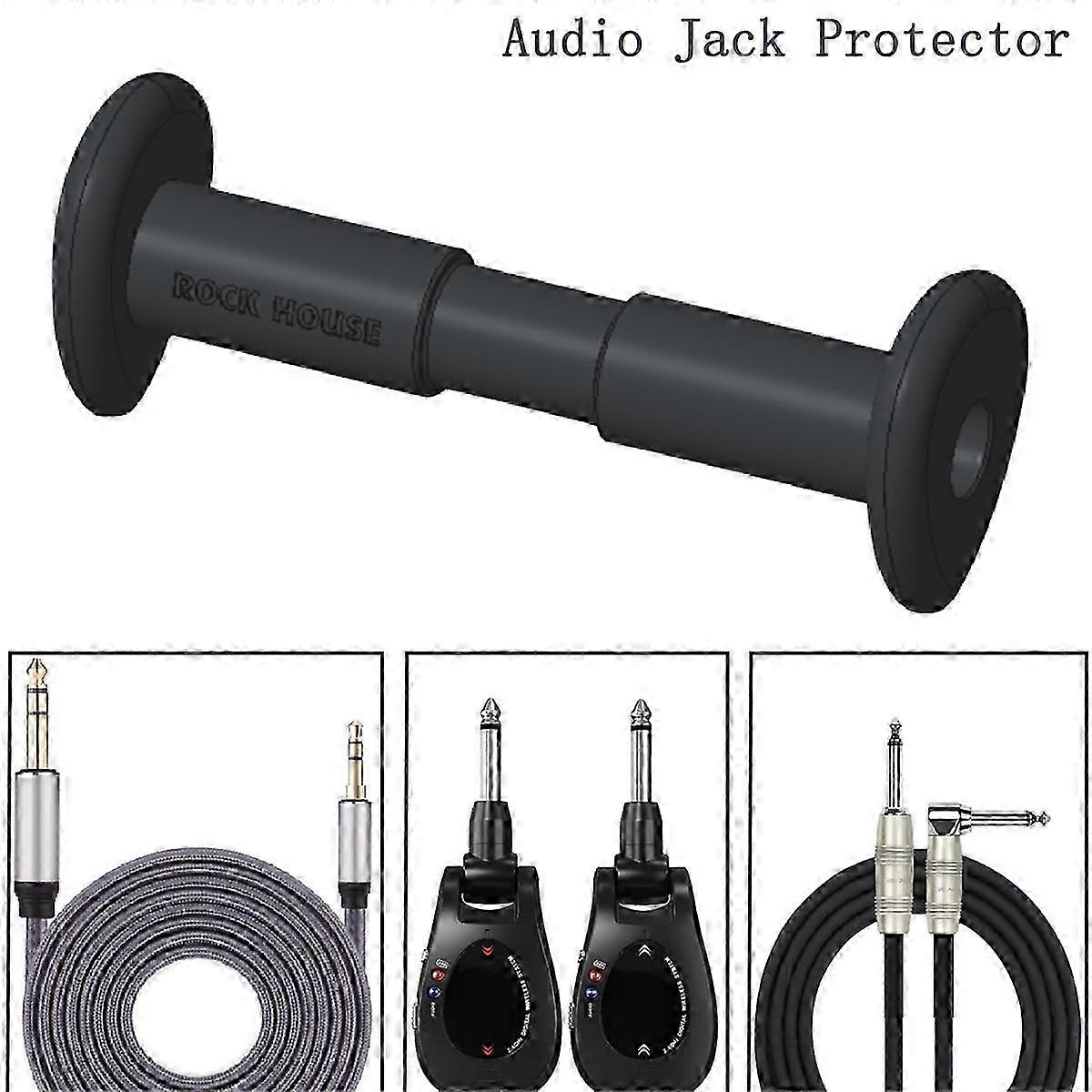 Plug protector for audio system with 6.5MM cable tie