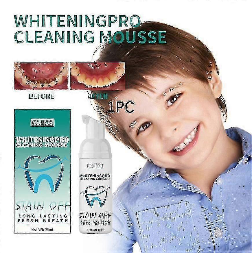 1pc Teeth Brightening Cleansing Mousse Deep Cleans Teeth Stains Fresh Breath Brightens Teeth Toothpaste