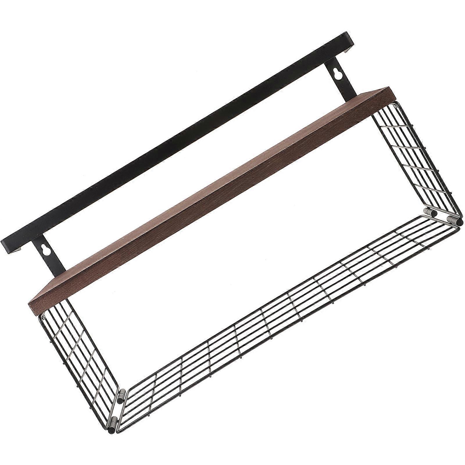 Bathroom Shelf Organizer Wall Mounted Storage Rack with Basket