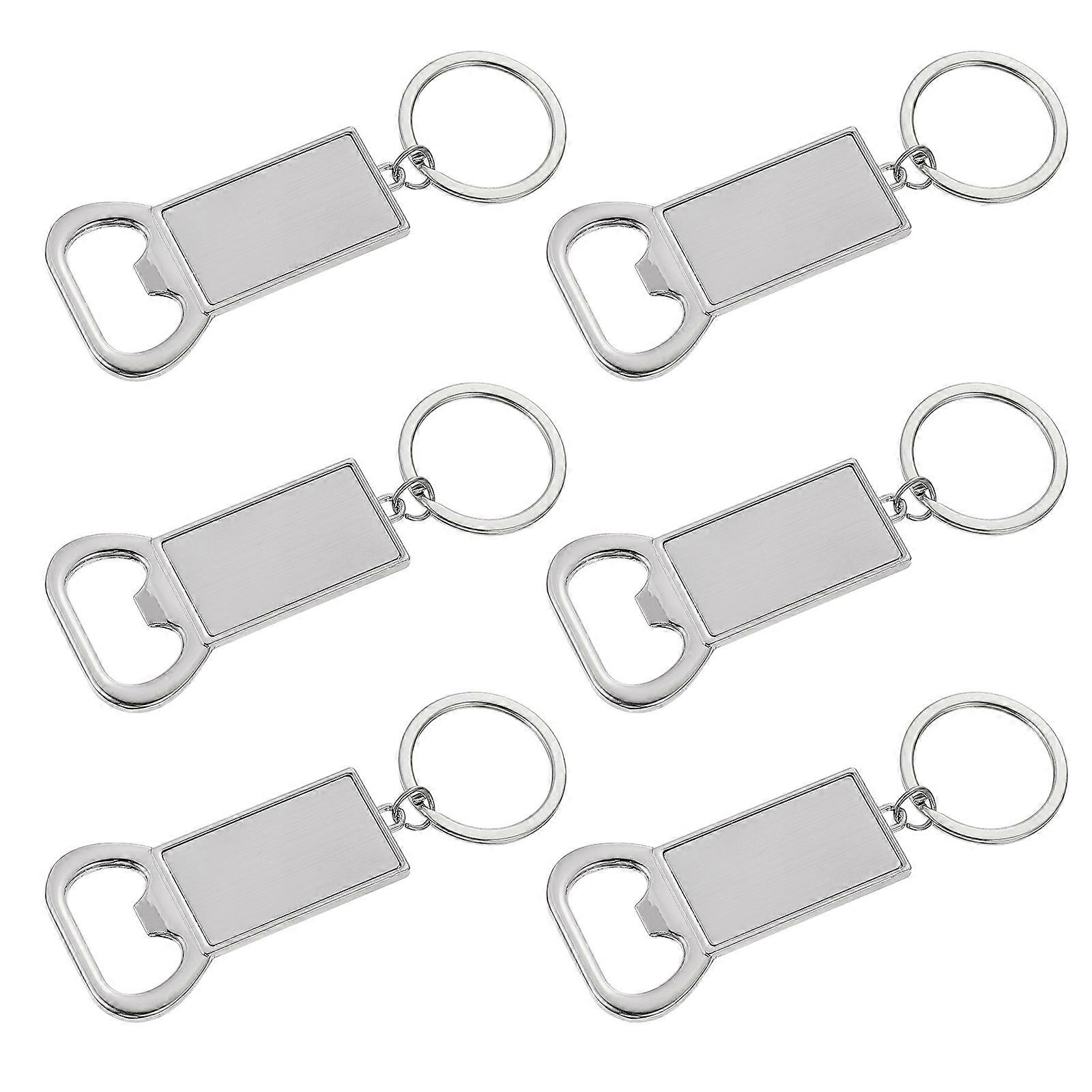 Metal Alloy Keychains Bottle Openers for Decoration Use 6Pcs Set