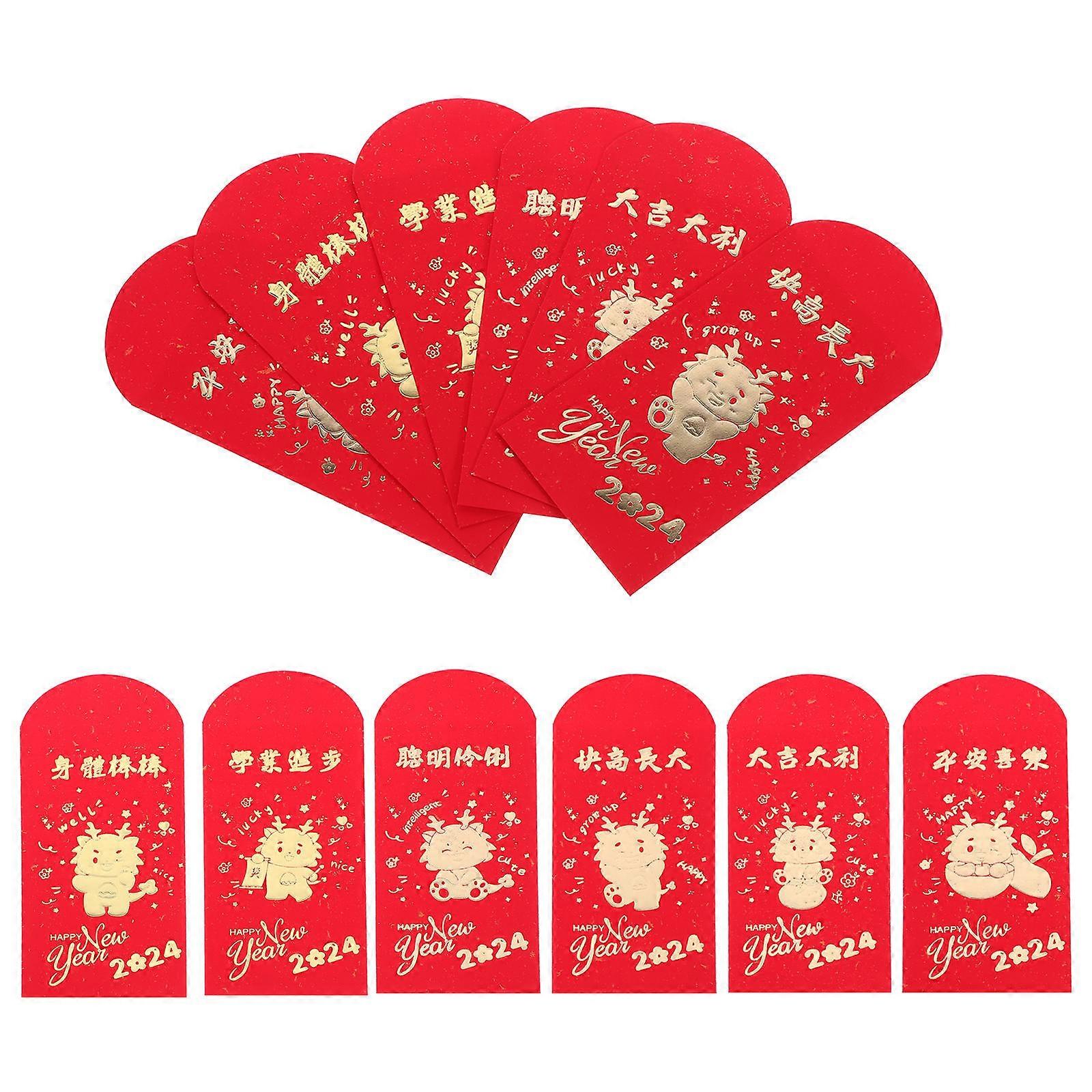 Red Envelopes Chinese Style for Money Storage 54Pcs Paper Red Packets