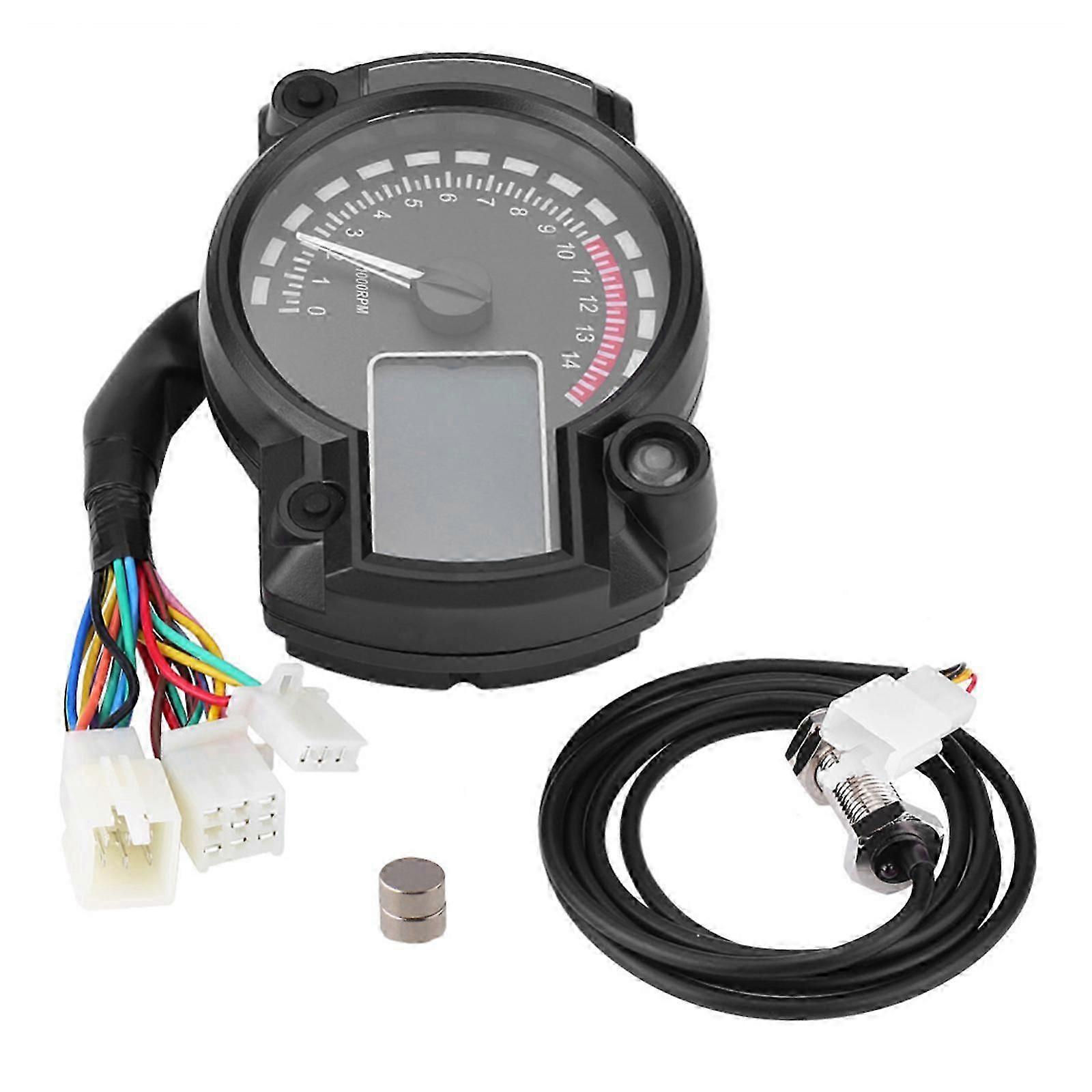 Multifunctional LCD Motorcycle Dashboard Accurate Speed Mileage Time Monitoring with Distance Functions for Safe Riding