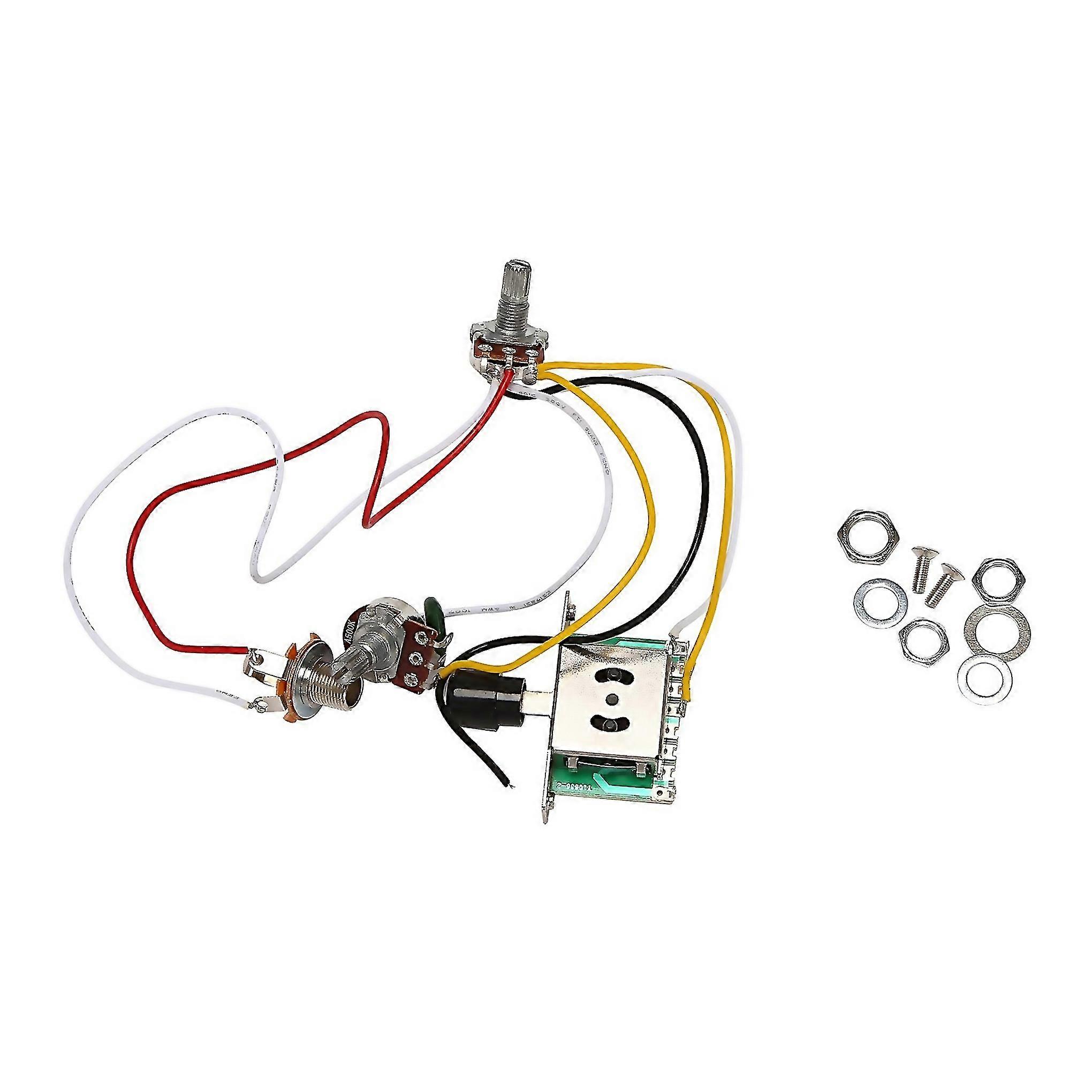 For Guitar Prewired Harness 3 Way Blade Toggle Switch 1v1t 500k For Electric Guitar