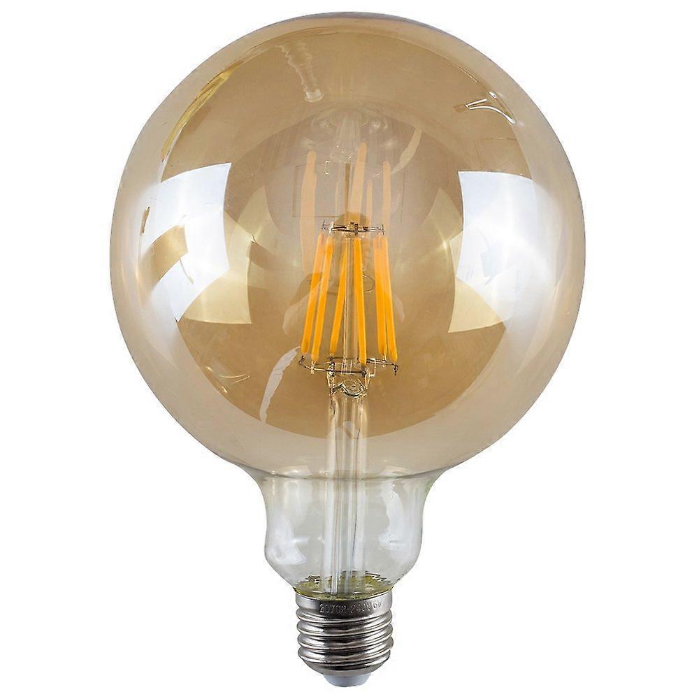 Retro Style 6W LED Filament ES E27 Amber Tinted Light Bulbs Set Of 2 2700K Warm White