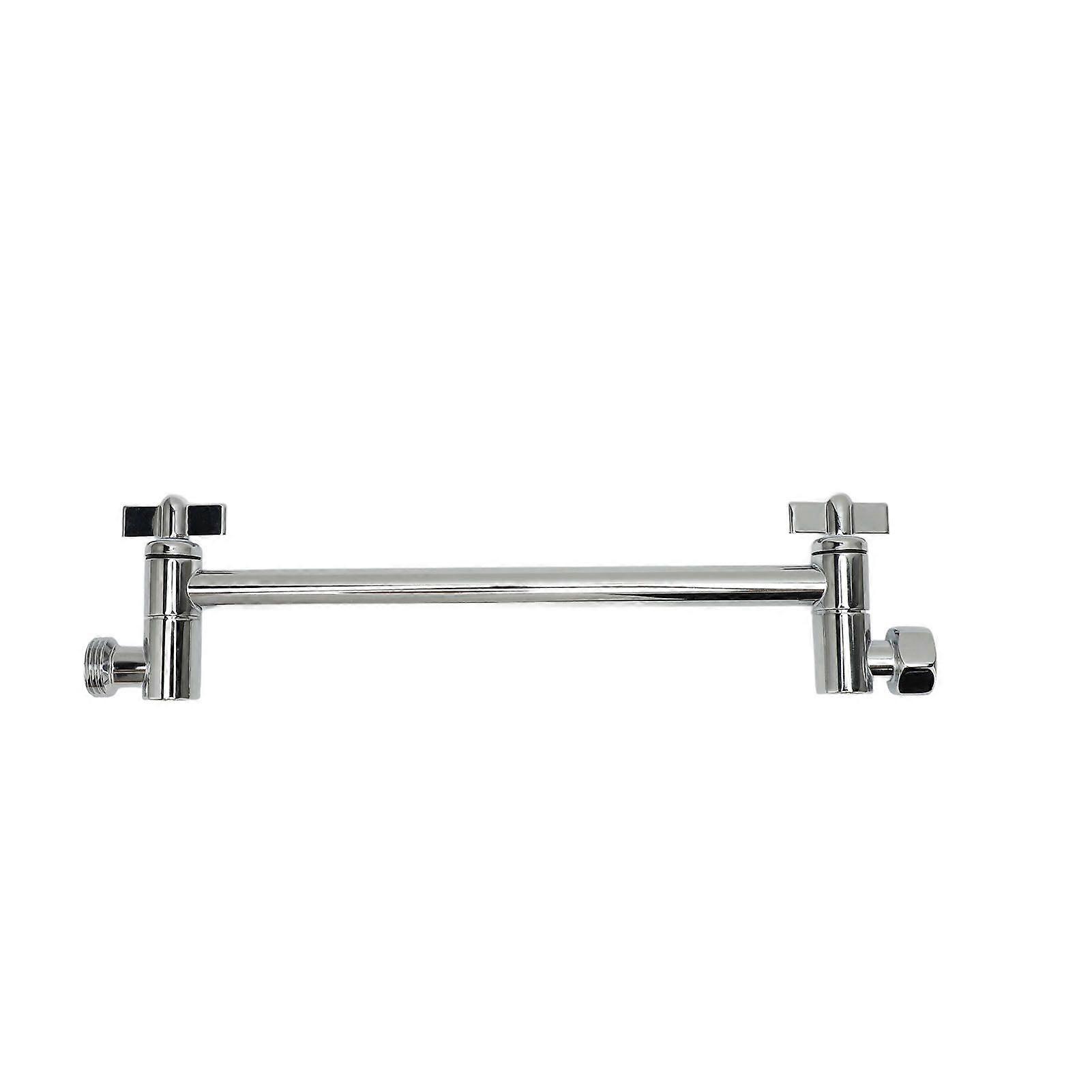 Shower Head Extension Arm for Rain Handheld Shower Head Shower Arm Extender Height Angle Adjustable Stainless Steel Silver