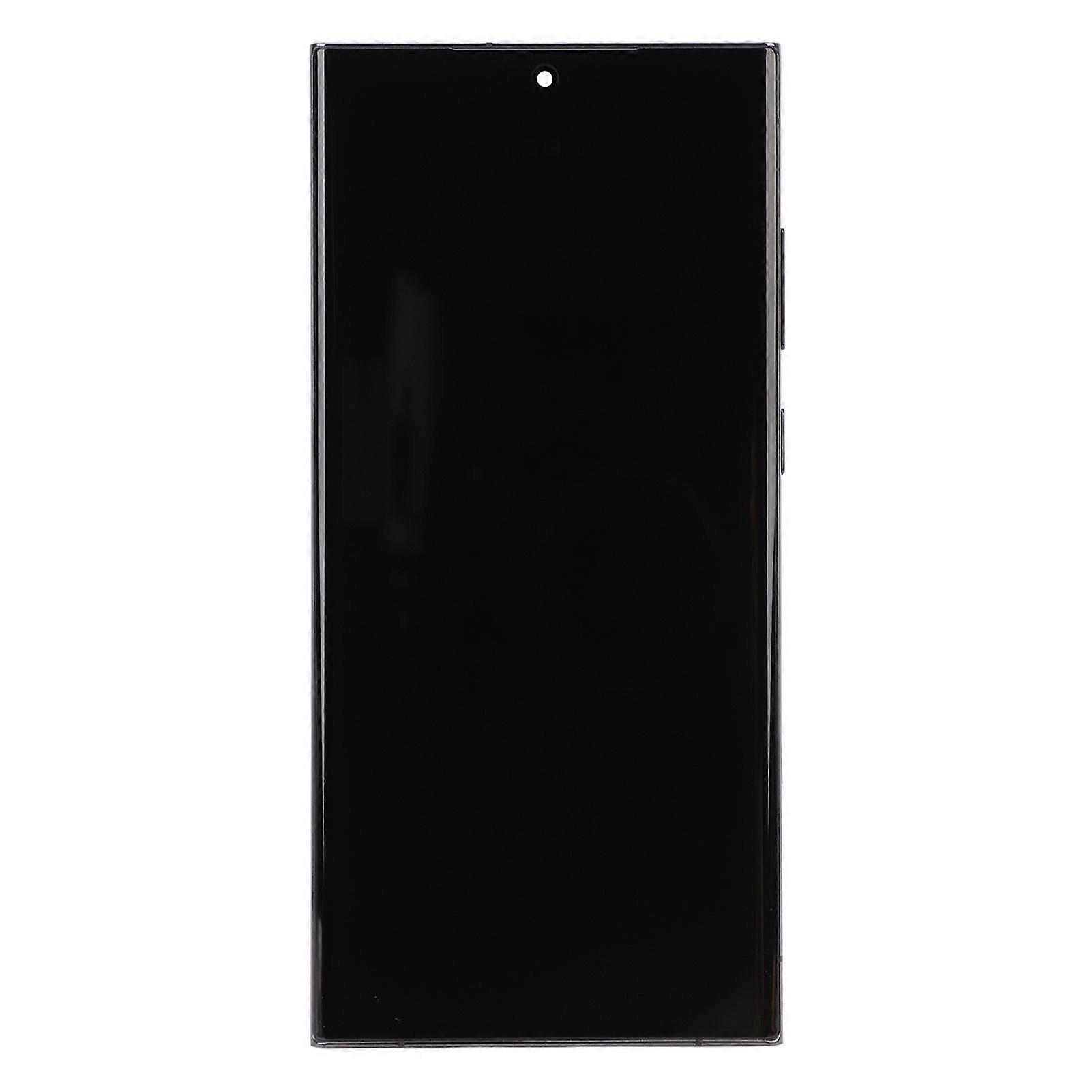 Screen Replacement for Galaxy S23 Ultra 5G SM S918U Phone Organic LED Display Touch Screen Digitizer Assembly with Fingerprint Function and Frame