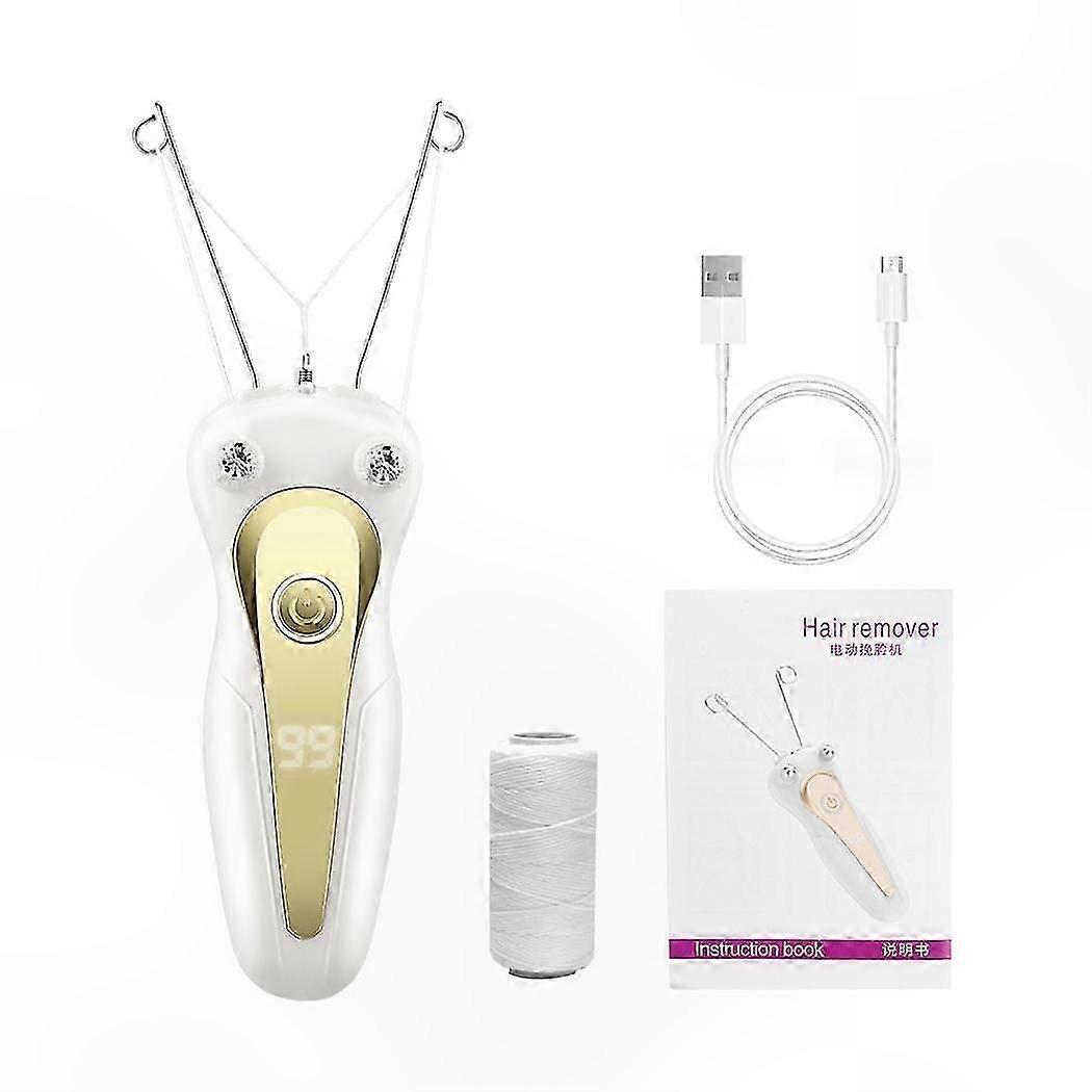 Rechargeable Electric Hair Remover for Women, Portable Shaver for Legs, Arms, and Neck, Cotton Thread Epilator for Smooth Skin