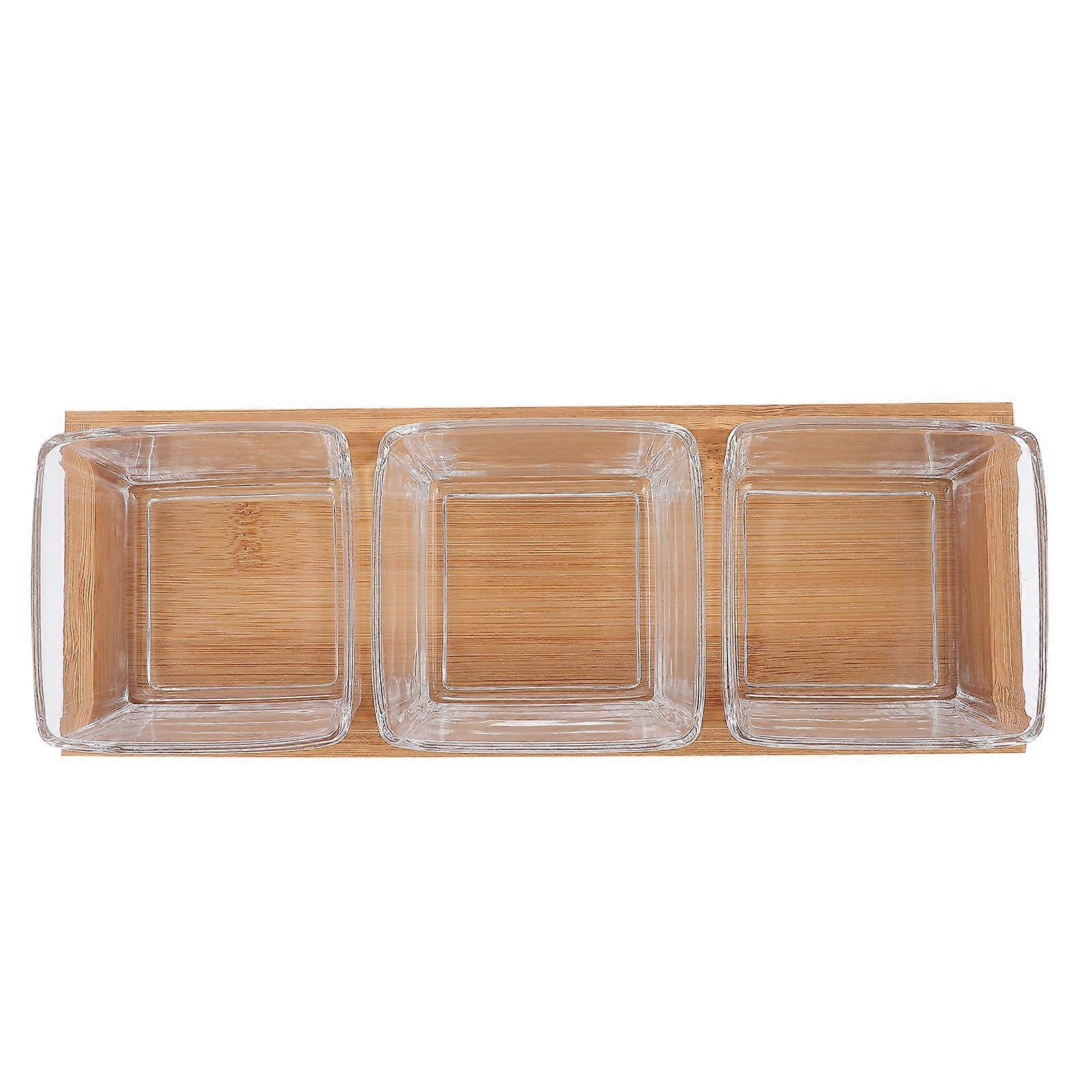 Creative Fruit Plate For Home Use Glass Dried Fruit Plate Assorted Color Multi-functional 1 Set