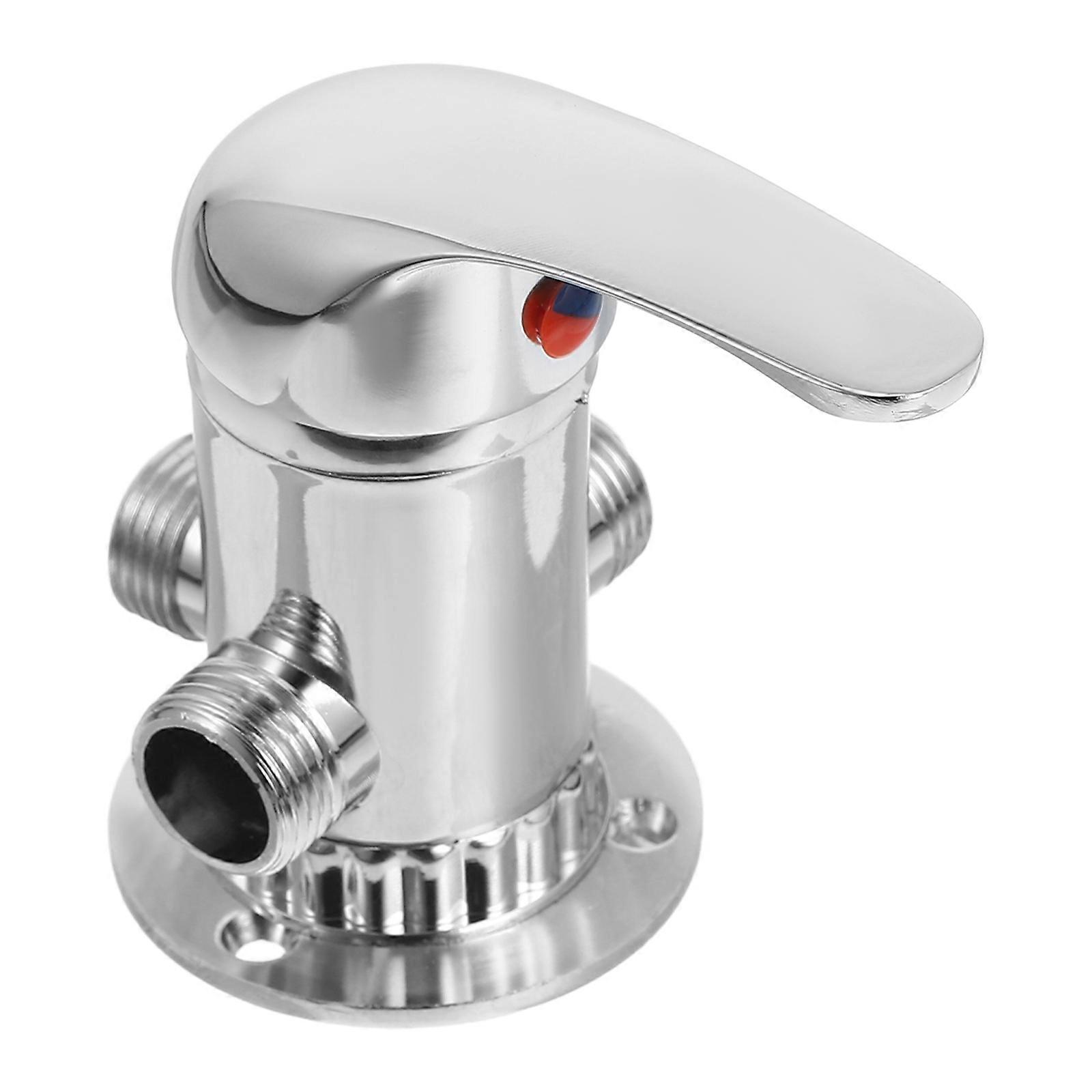 3-Way Water Flow Control Valve Hot Cold Mixing Valve for Shower 5Pcs Set