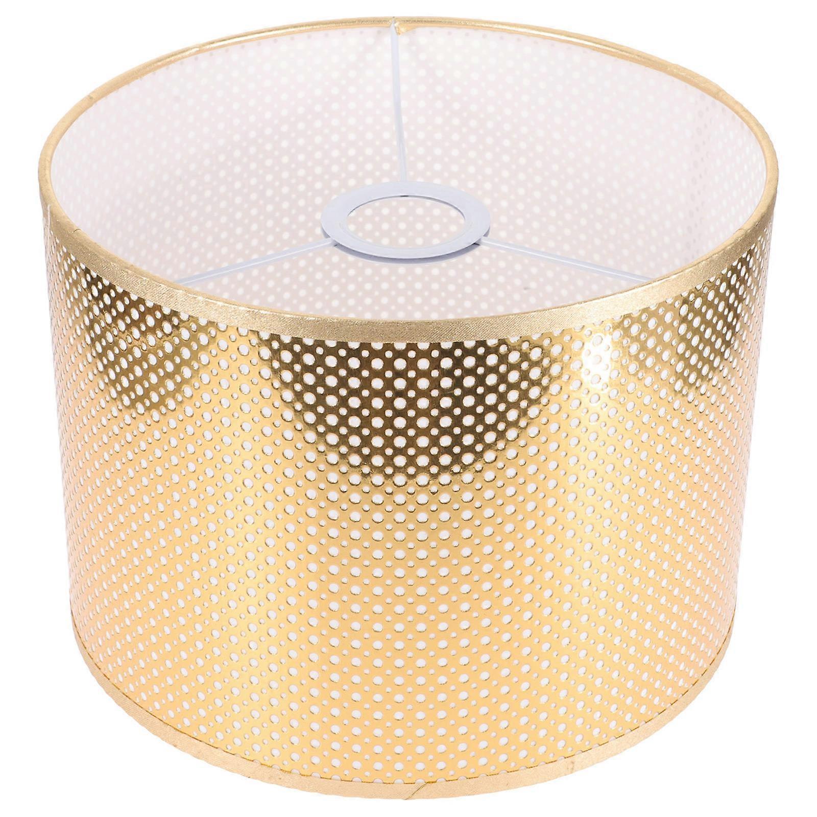 Golden Cloth Lamp Shade for E27 Table Lamp Replacement 2Pcs Modern Design