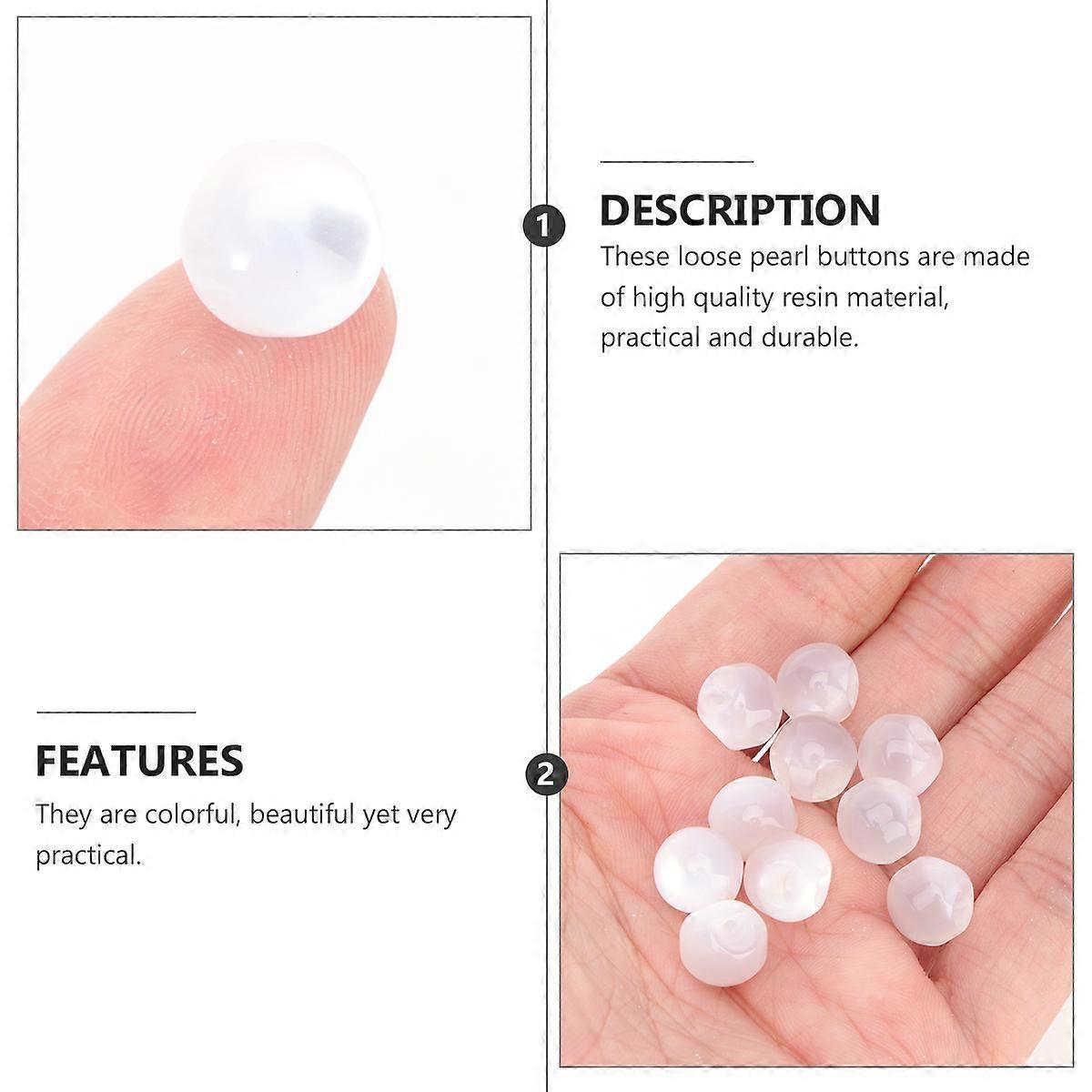 Imitation Jade Buttons Circular Shirt Button for DIY Crafting 20Pcs