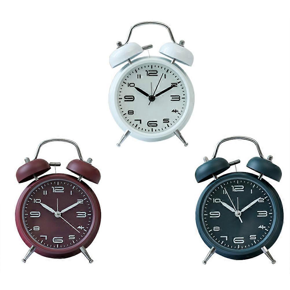 Retro Desk Clock Alarm Clock with Night Light 1Pcs for Bedroom