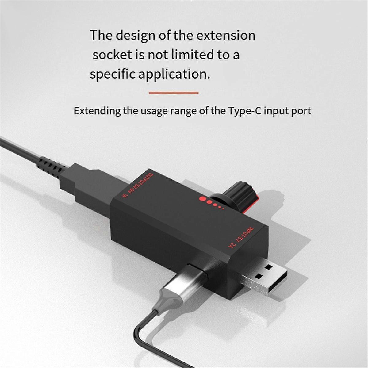 5W DC5V Fan Speed Controller Induction Speed Controller with Switch USB Protection Type-C USB Laptop